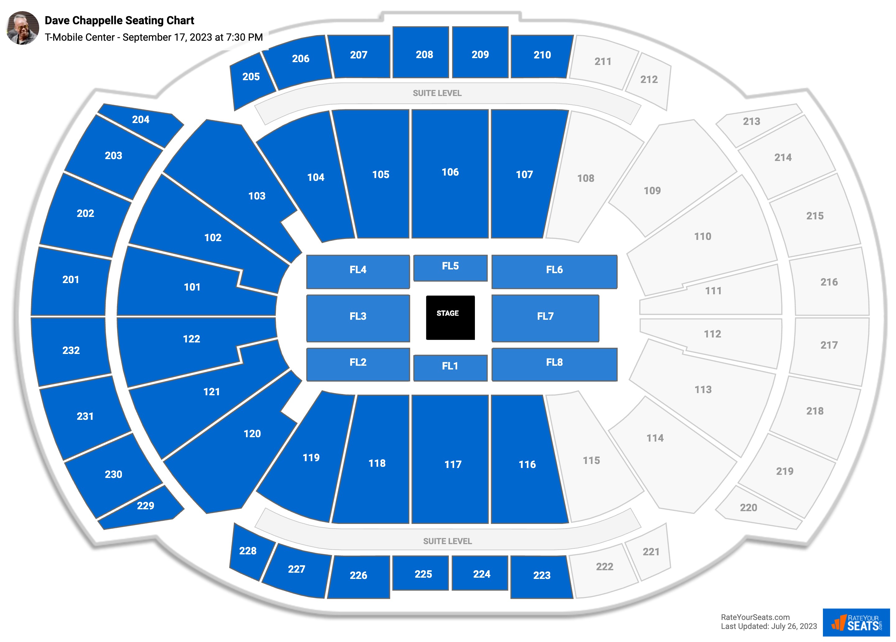 TMobile Center Concert Seating Chart