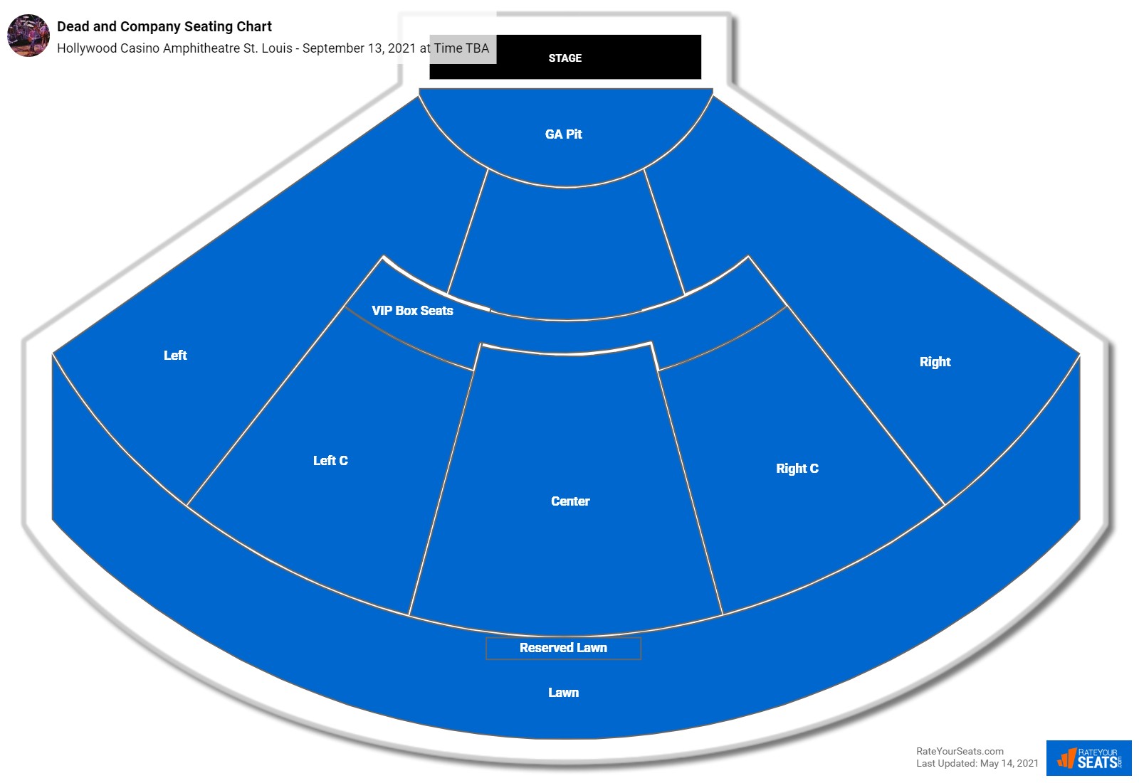 Dead and Company seating chart Hollywood Casino Amphitheatre St. Louis