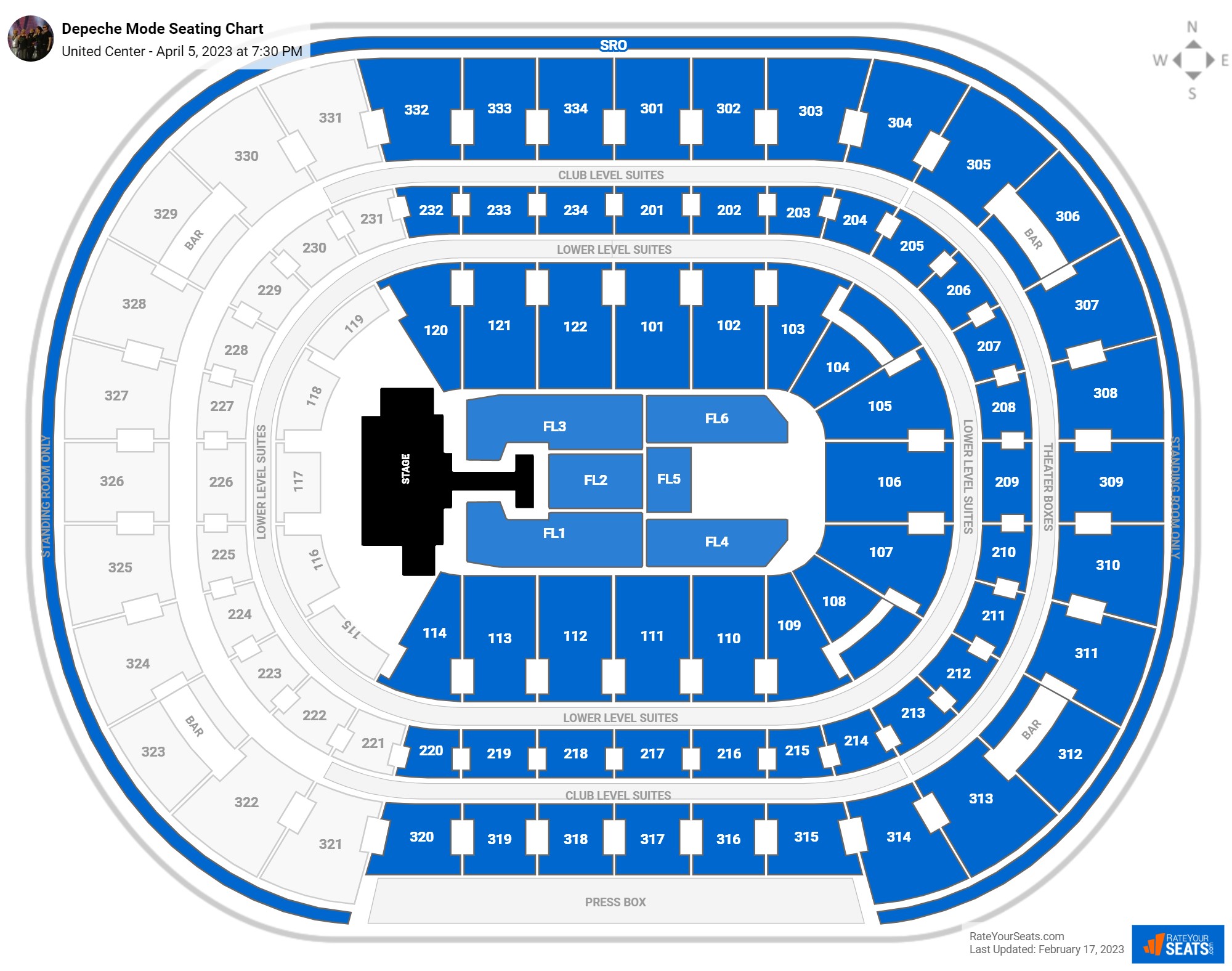 United Center Concert Seating Chart