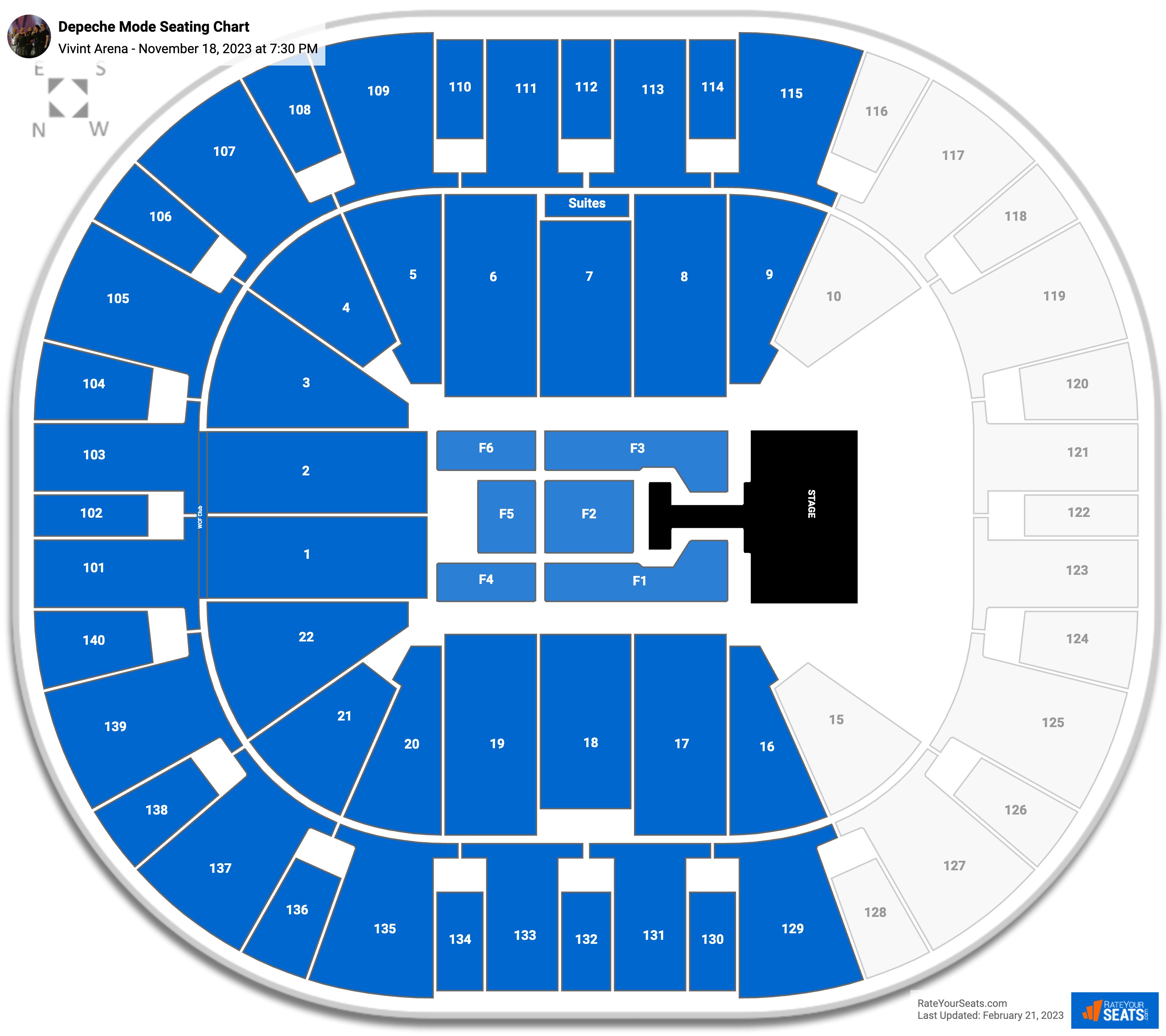 Depeche Mode seating chart Vivint Arena