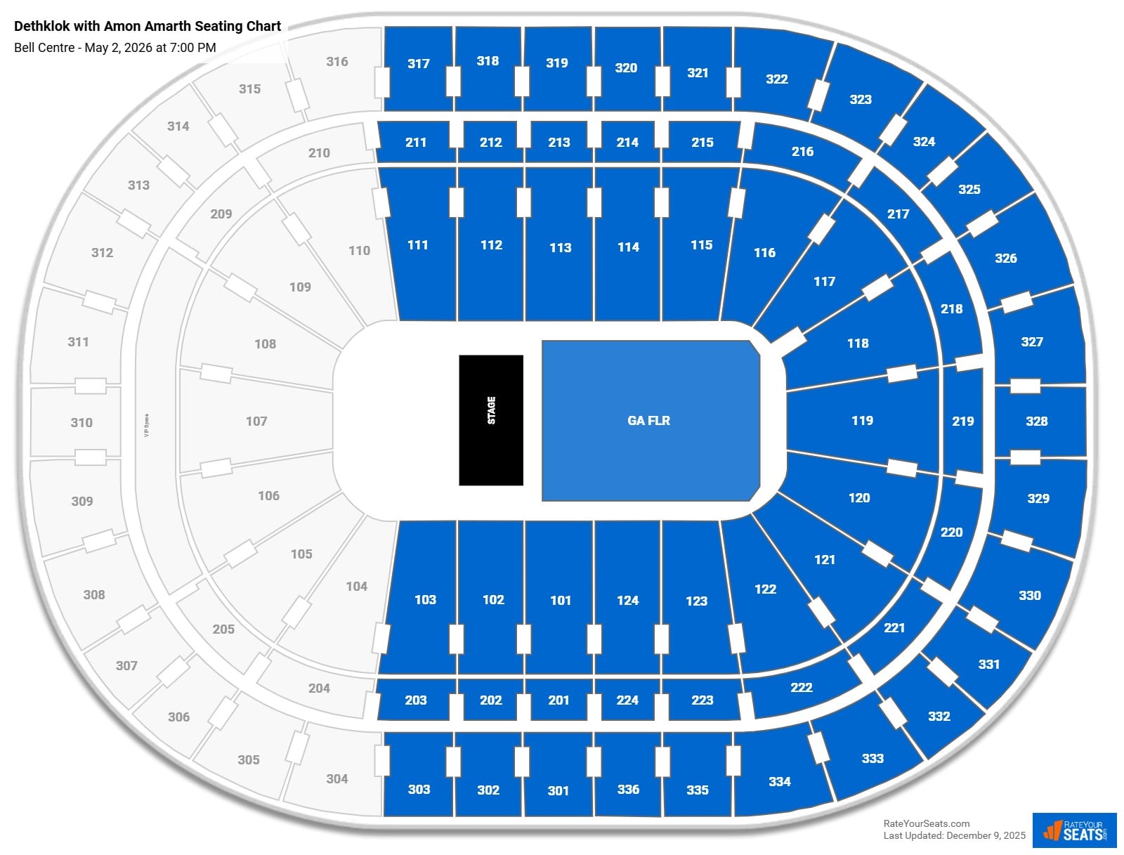 Dethklok with Amon Amarth seating chart Bell Centre