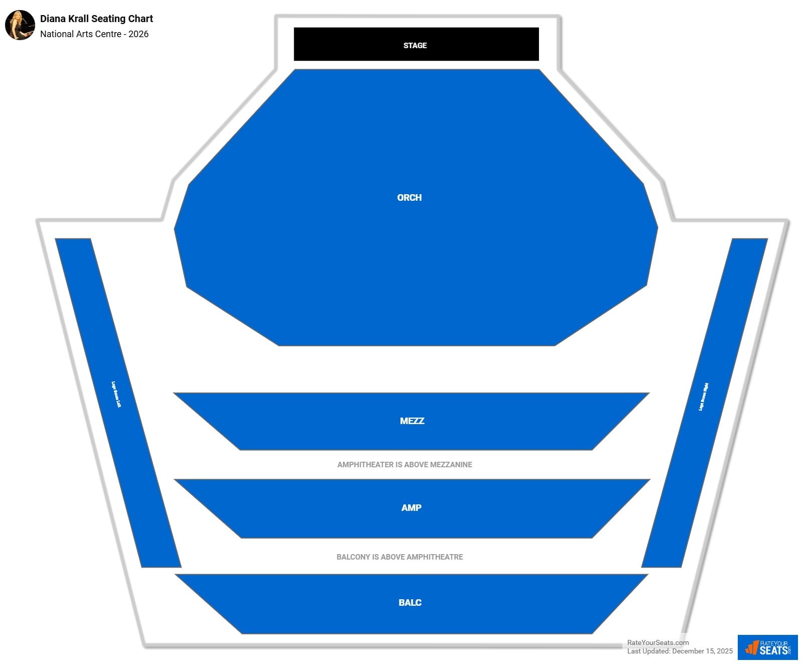 Diana Krall seating chart National Arts Centre
