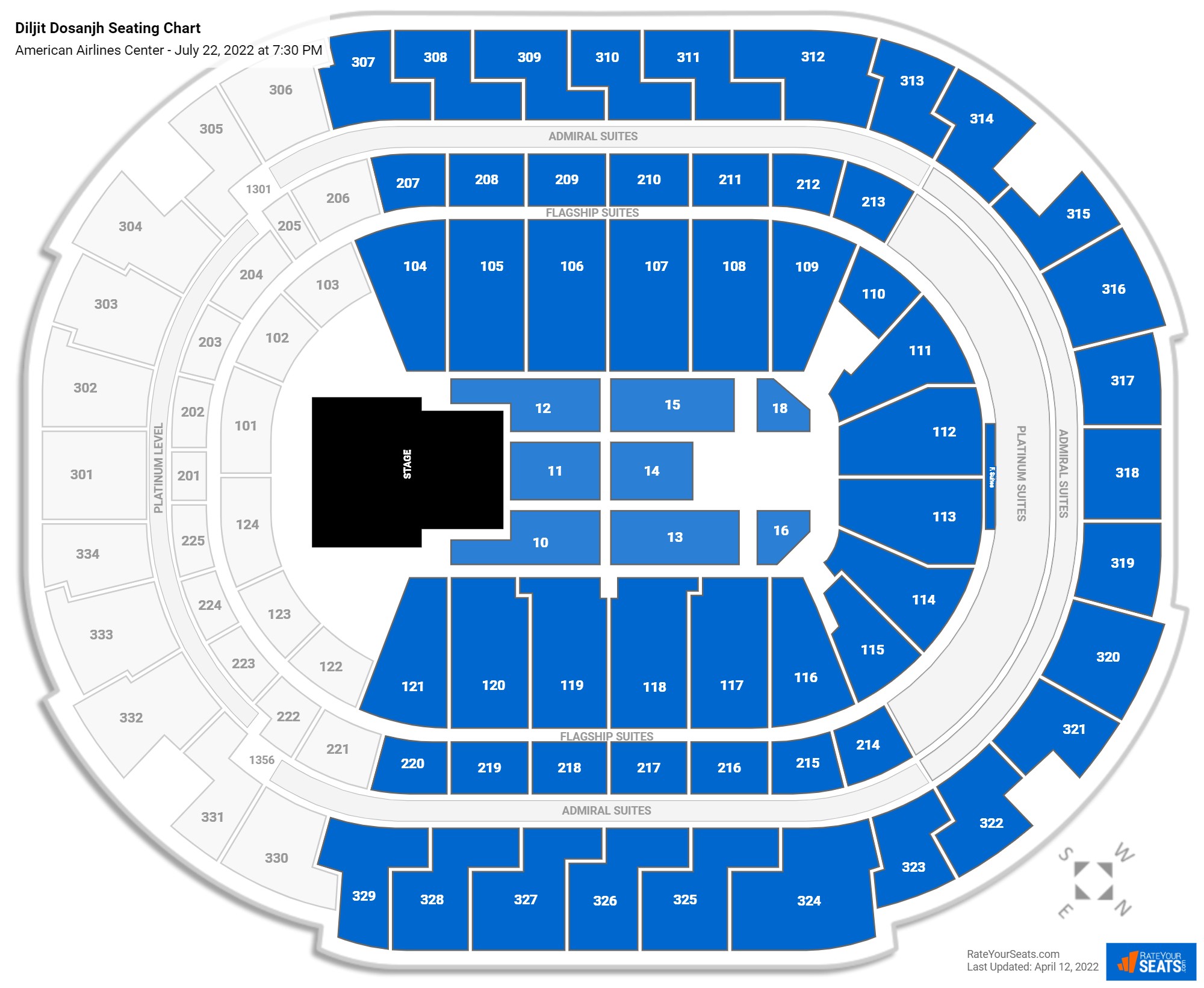 Diljit Dosanjh seating chart American Airlines Center