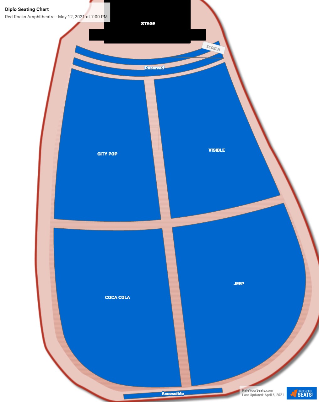 Diplo seating chart Red Rocks Amphitheatre