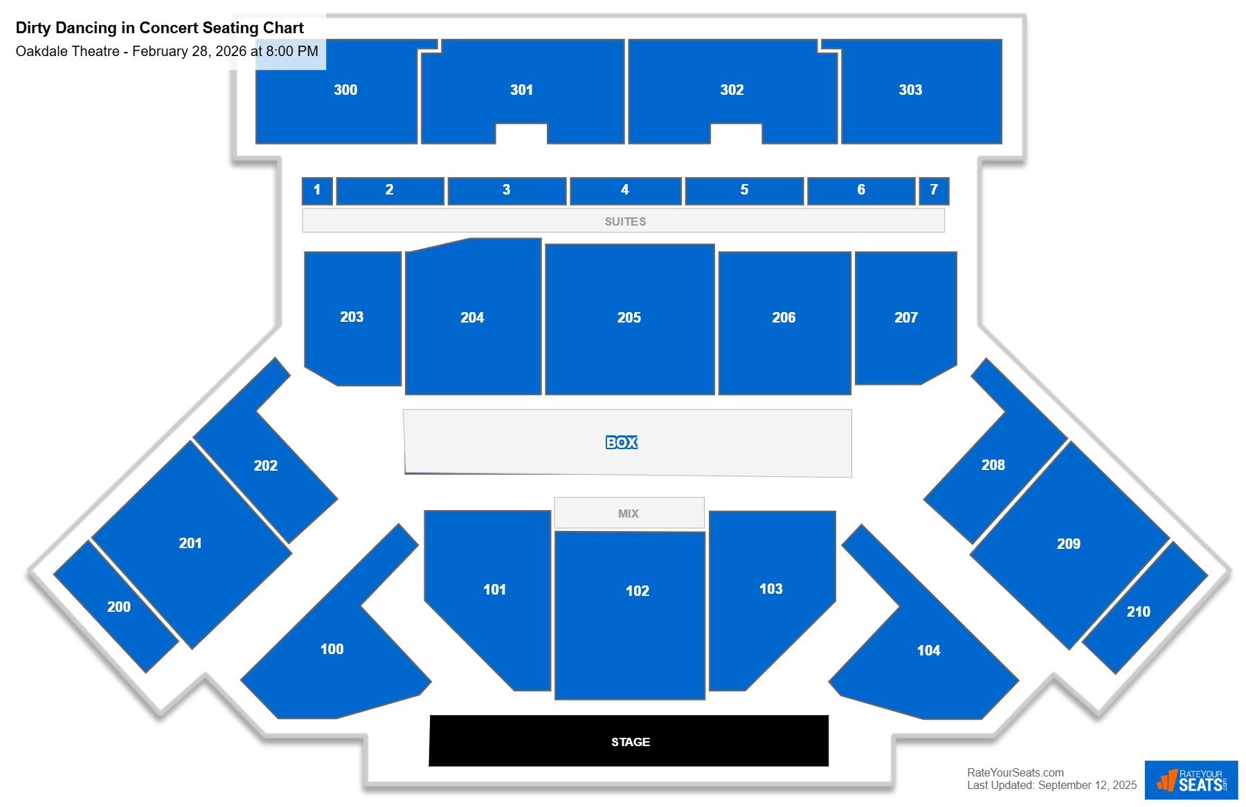 Dirty Dancing in Concert seating chart Oakdale Theatre
