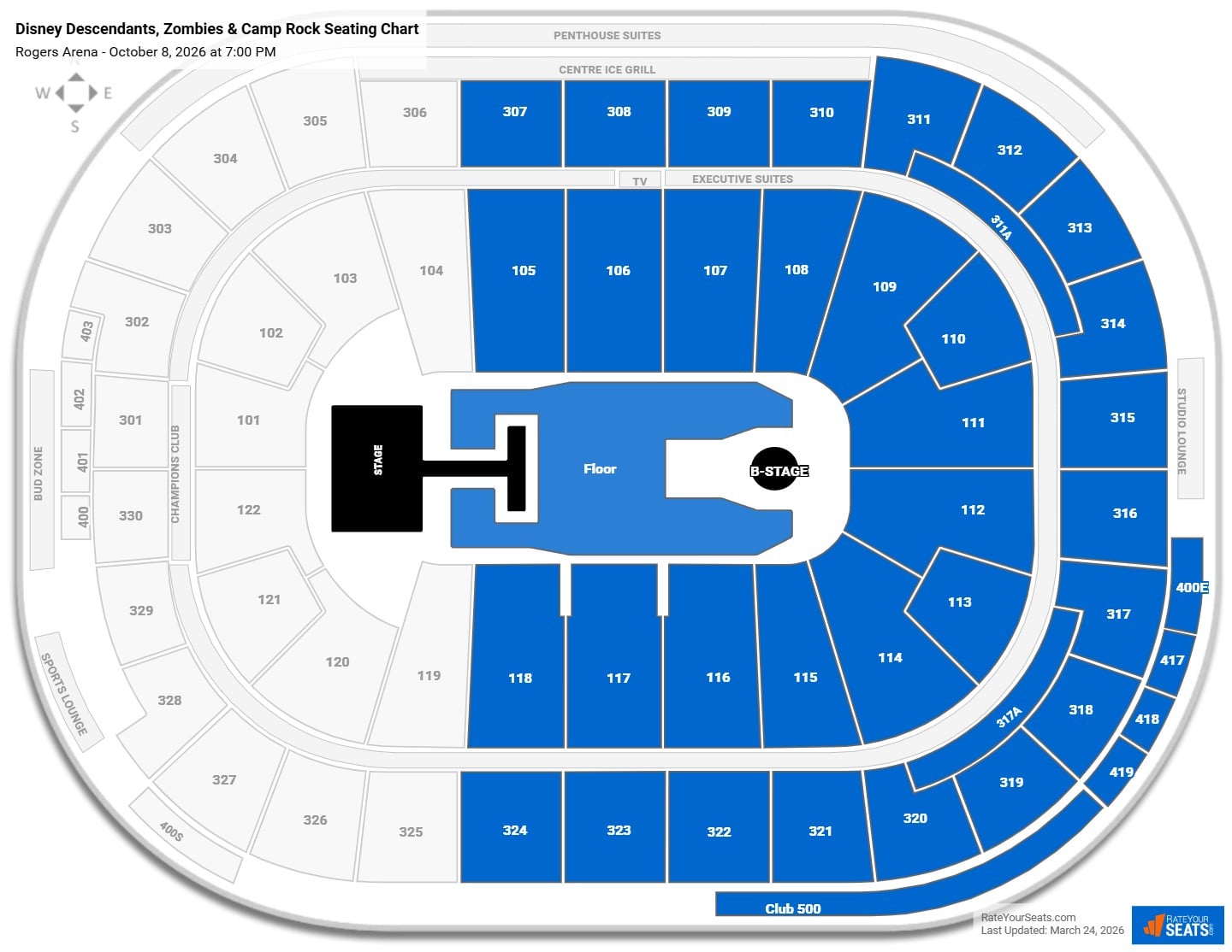 Disney Descendants, Zombies & Camp Rock seating chart Rogers Arena