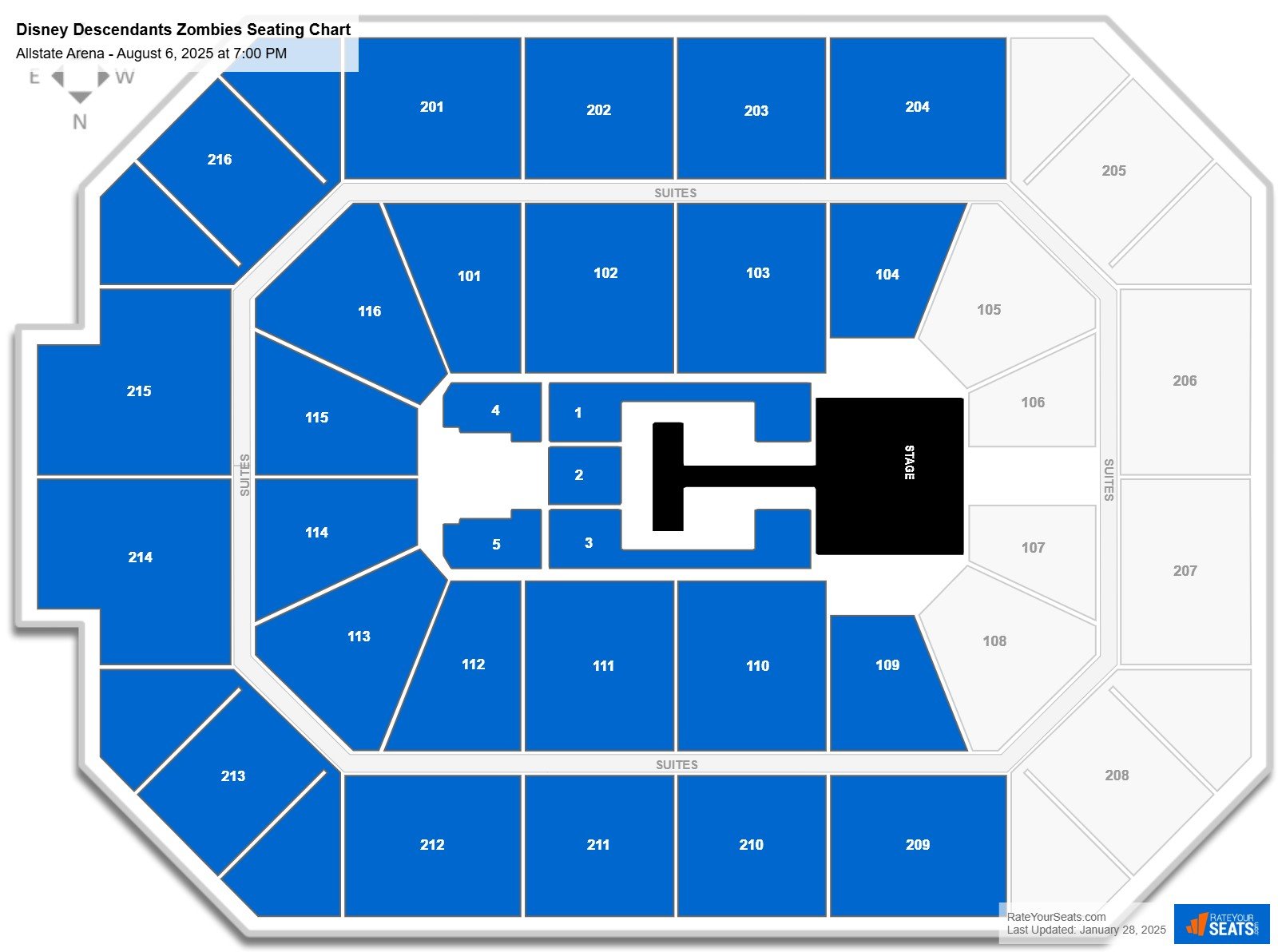 Disney Descendants Zombies seating chart Allstate Arena