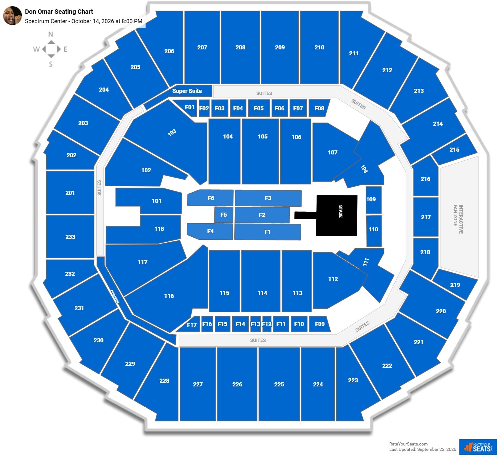 Don Omar Seating Chart at Spectrum Center