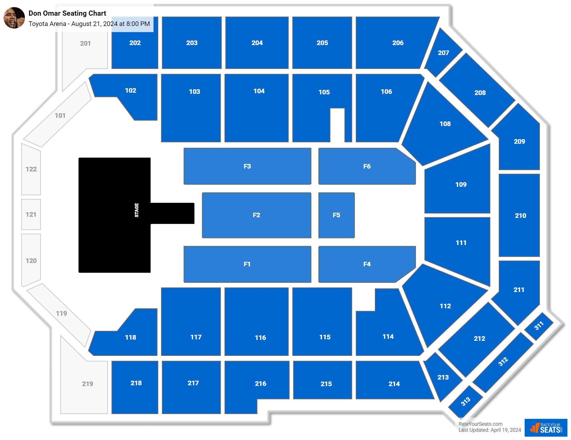 Toyota Arena Seating Chart - RateYourSeats.com
