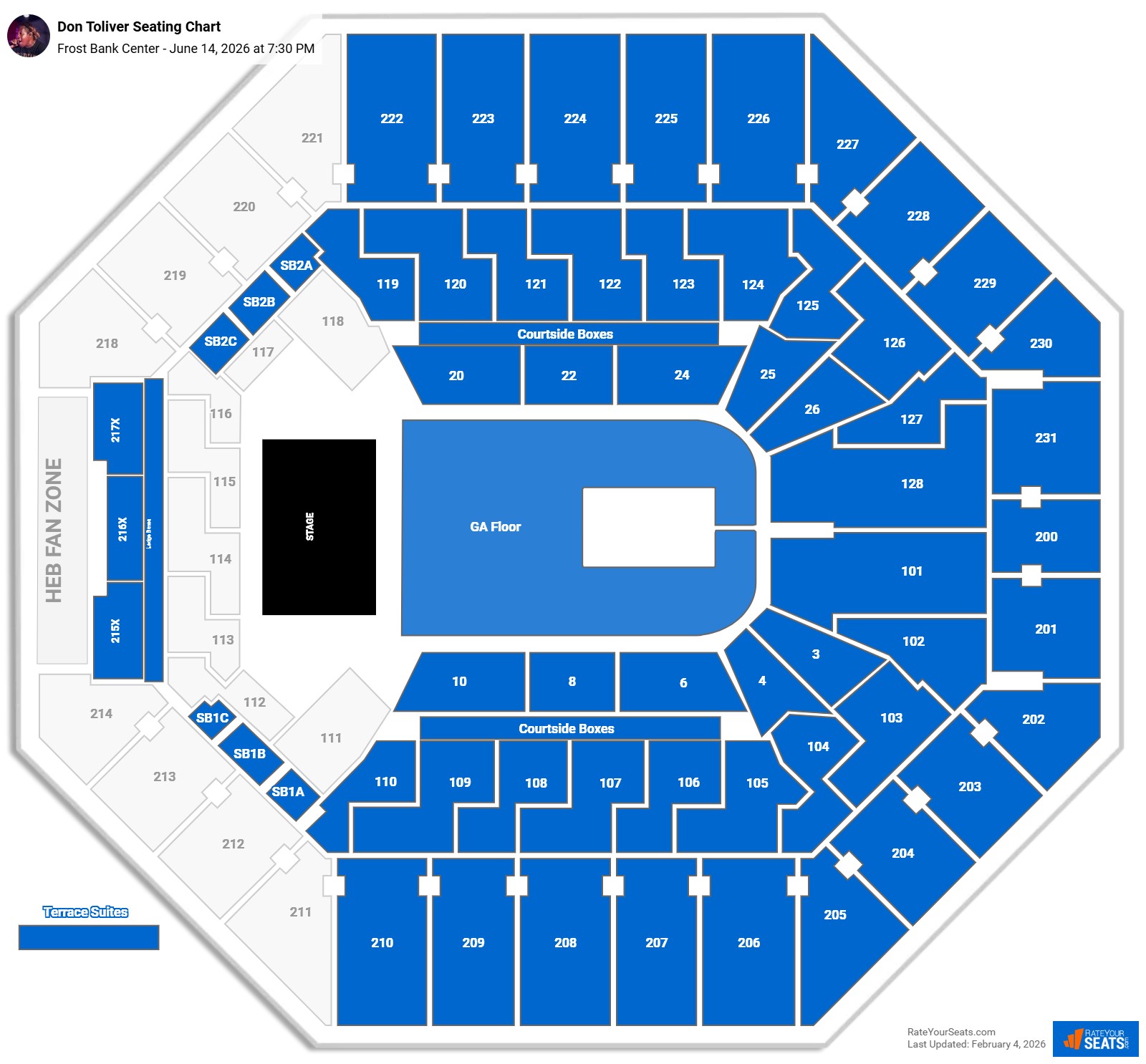 Don Toliver seating chart Frost Bank Center