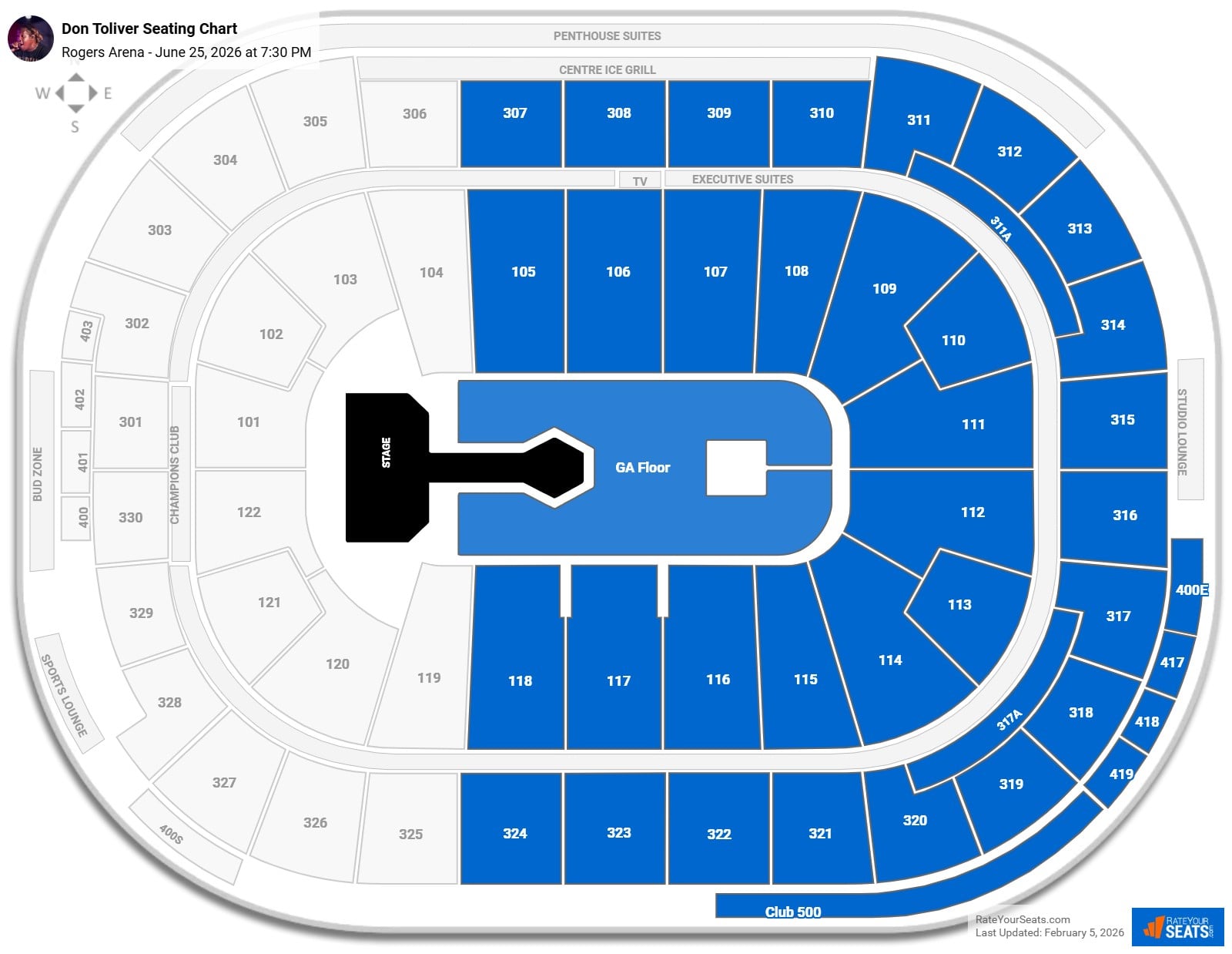 Don Toliver seating chart Rogers Arena