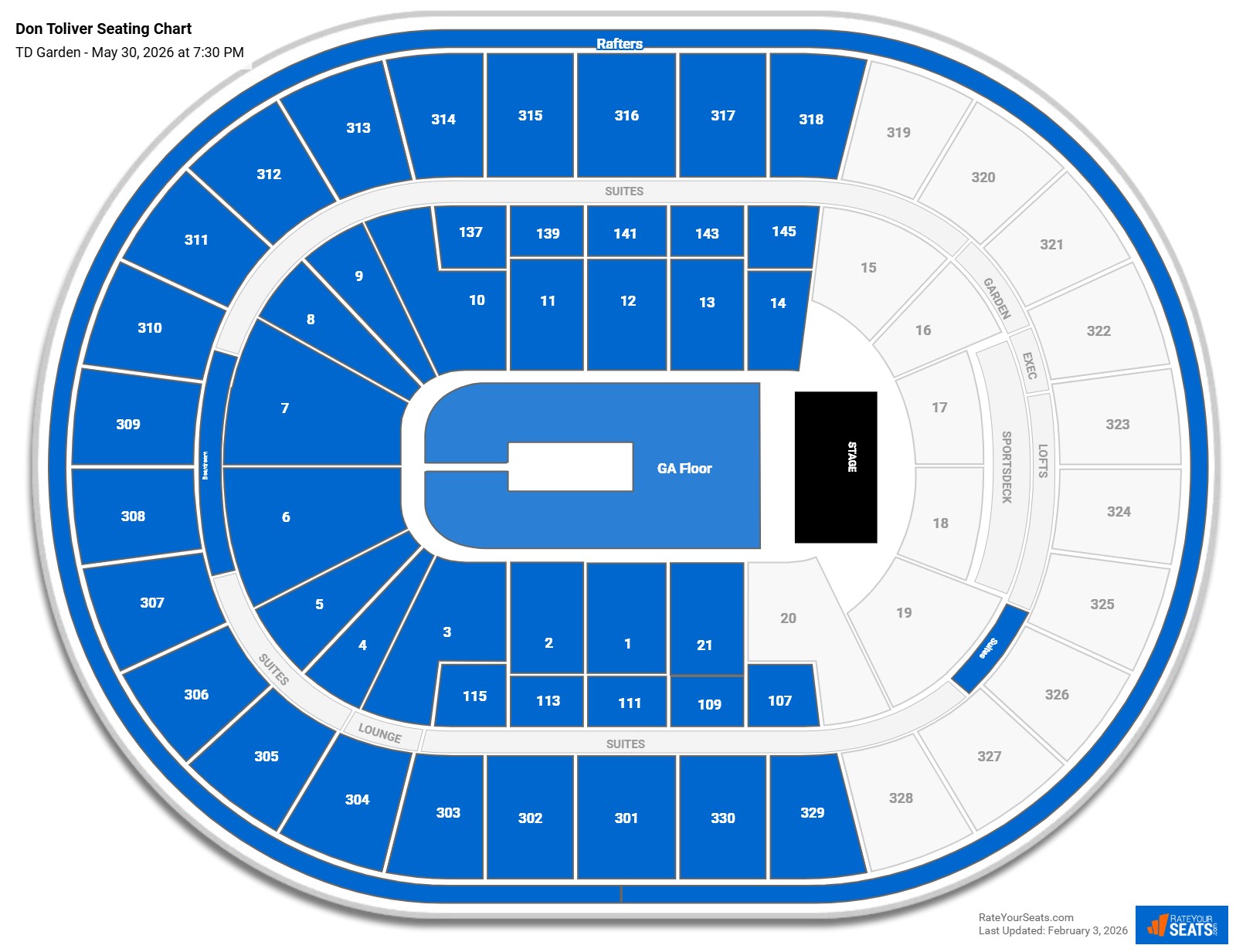 Don Toliver seating chart TD Garden