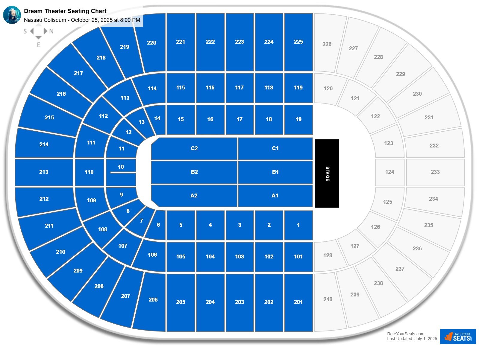 Dream Theater seating chart Nassau Coliseum