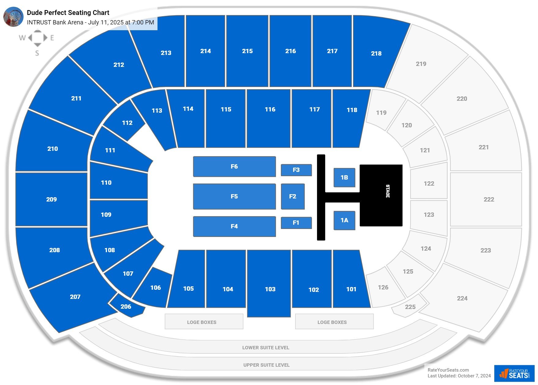 Dude Perfect seating chart INTRUST Bank Arena