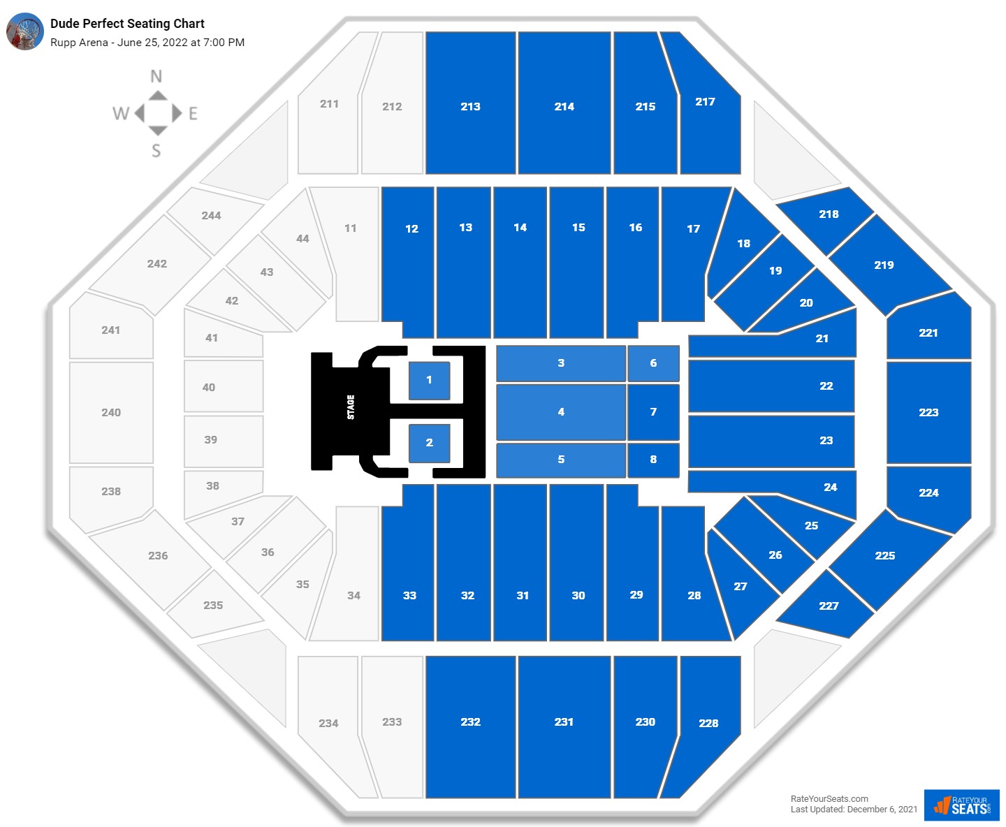 Dude Perfect seating chart Rupp Arena