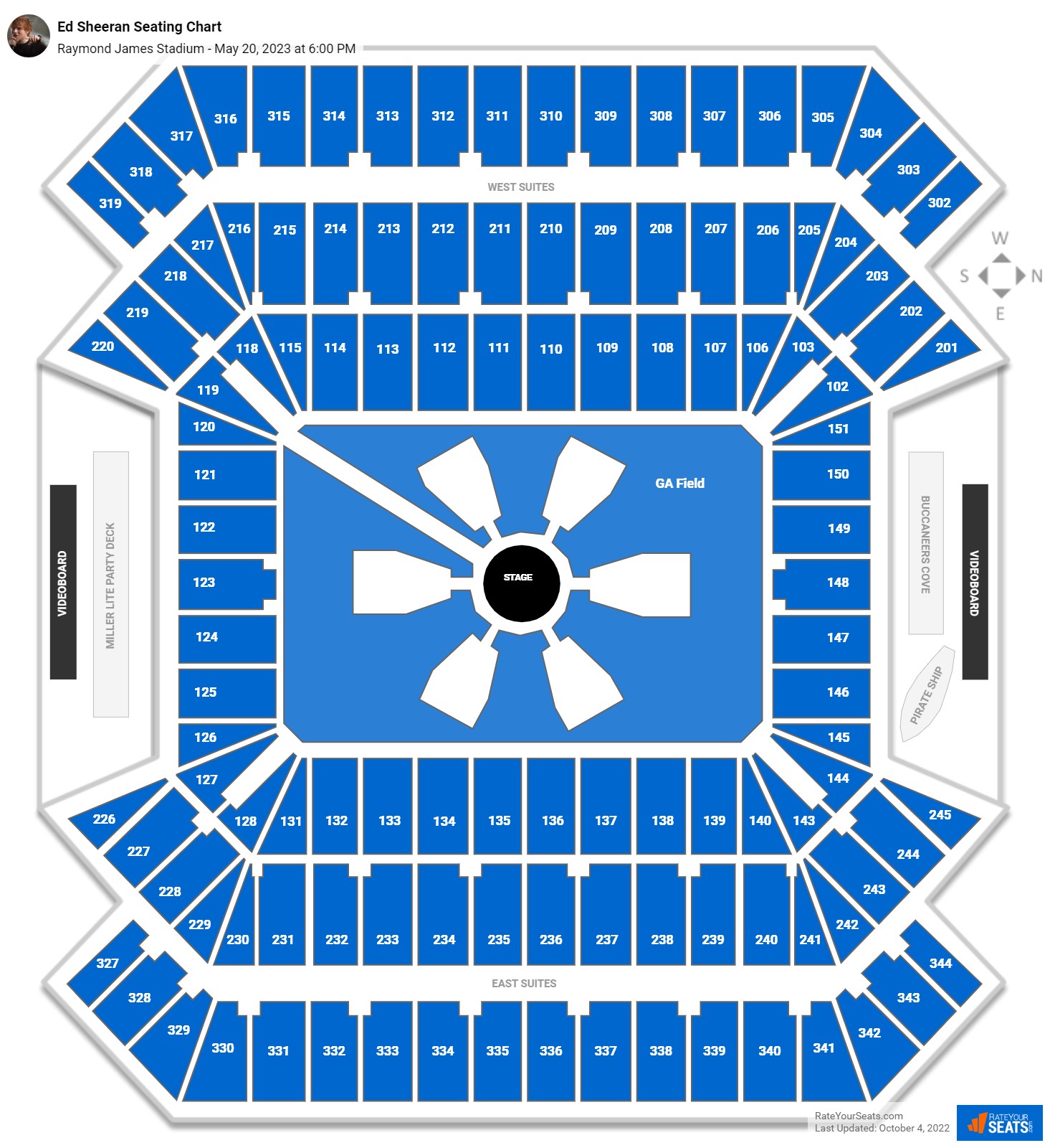 Raymond James Seating Chart Taylor Swift