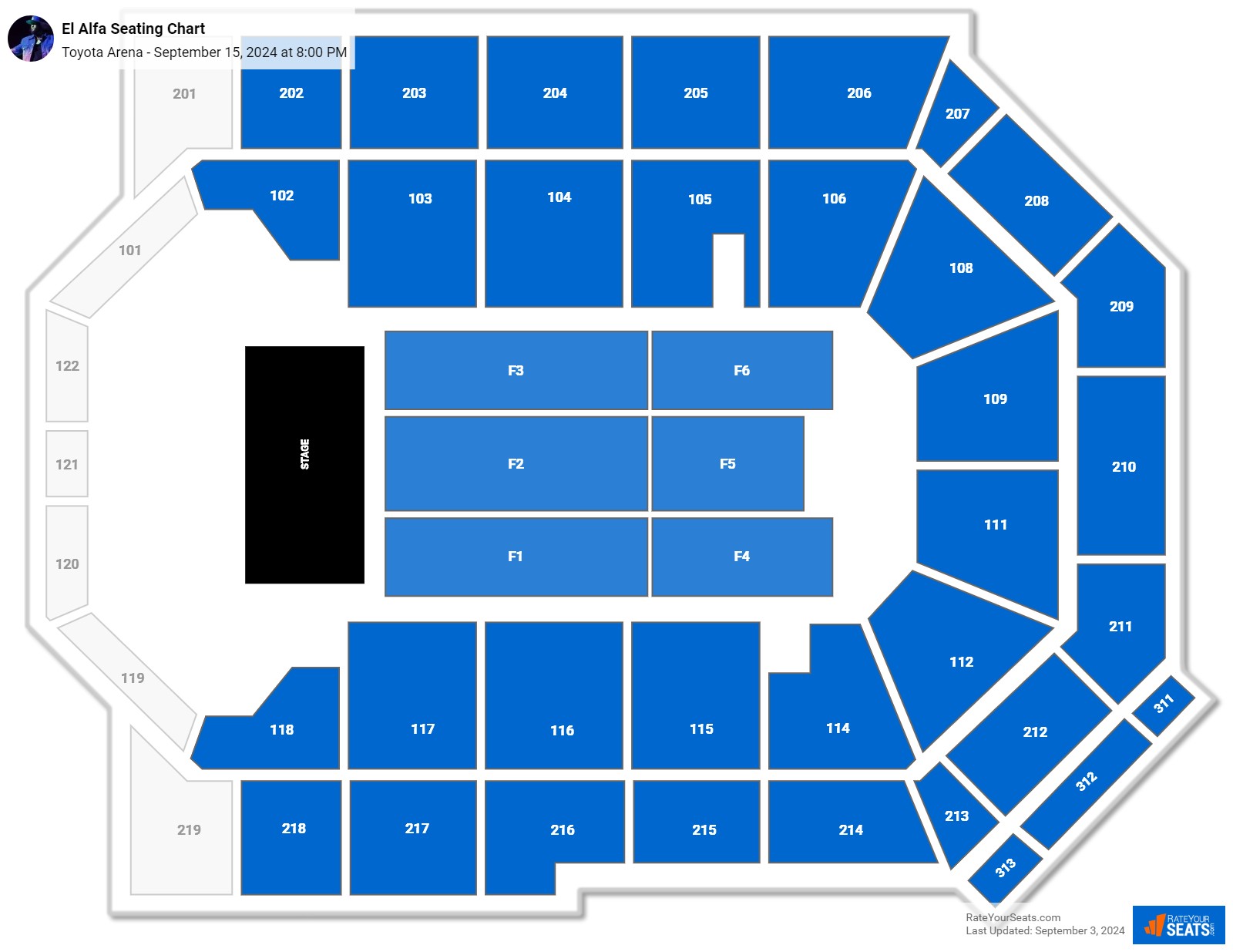 Toyota Arena Seating Chart - RateYourSeats.com