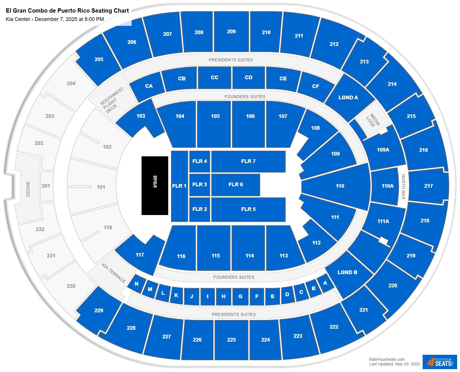 El Gran Combo de Puerto Rico seating chart Kia Center