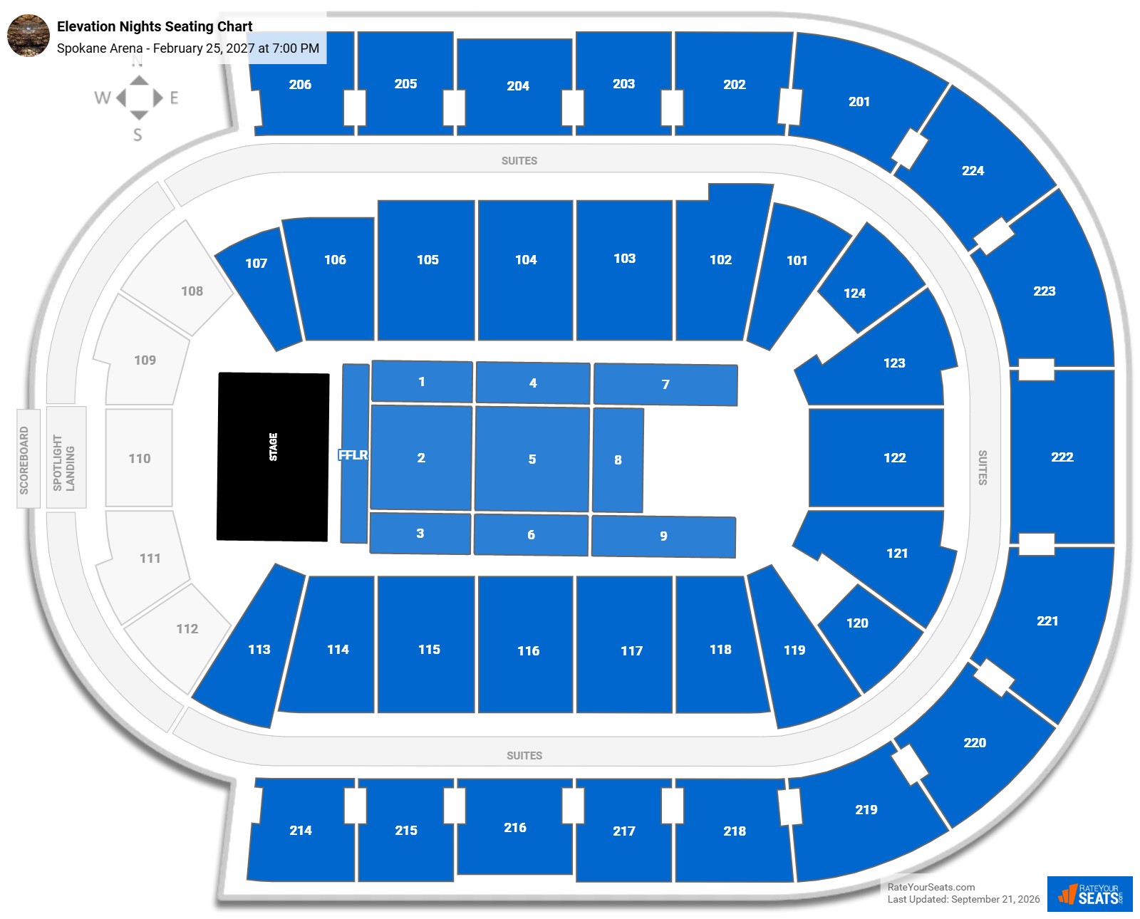 Elevation Worship Seating Chart at Numerica Veterans Arena