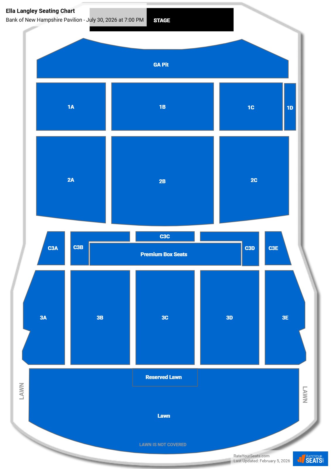 Ella Langley seating chart Bank of New Hampshire Pavilion