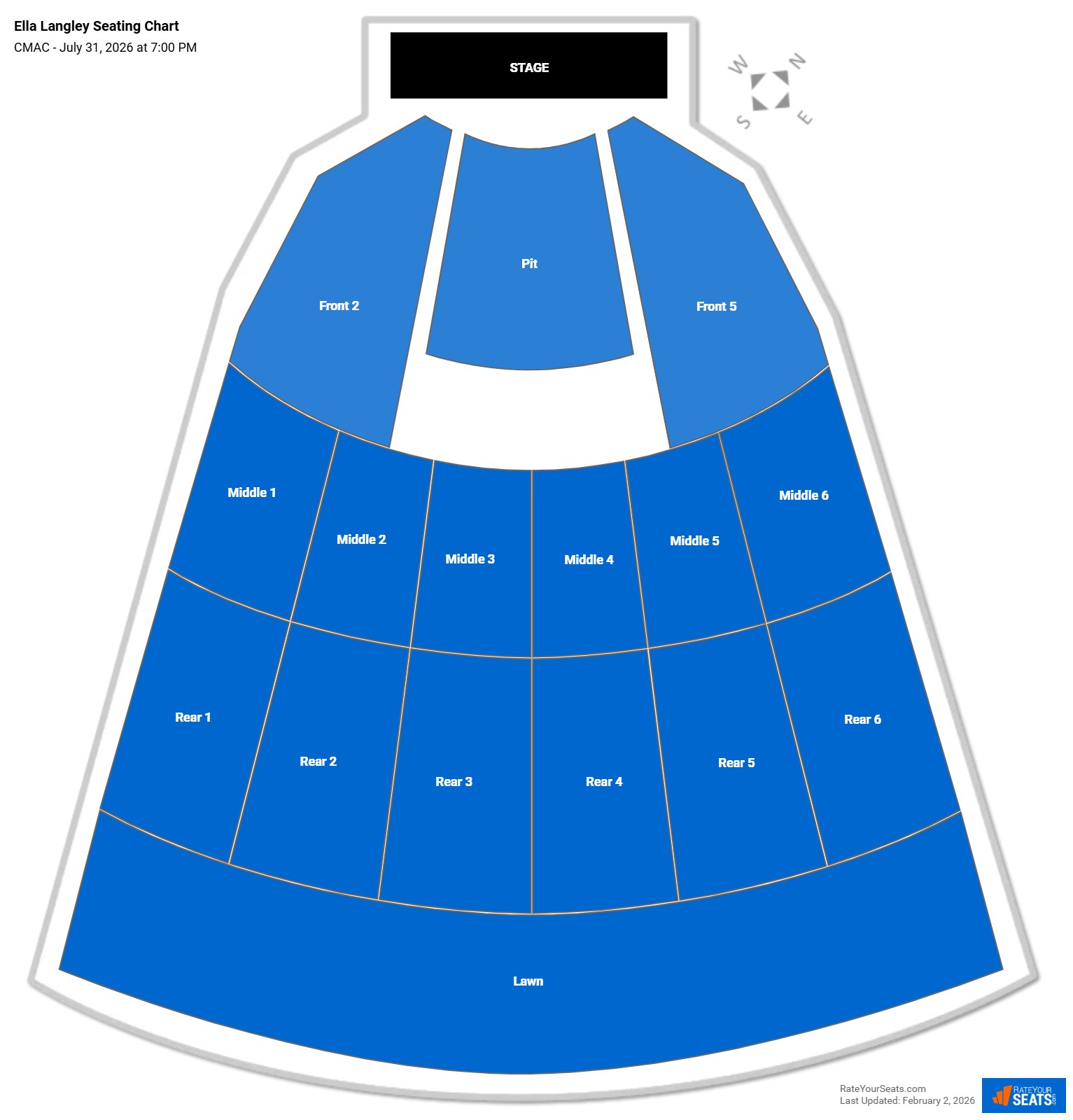 Ella Langley seating chart CMAC (Marvin Sands Performing Arts Center)