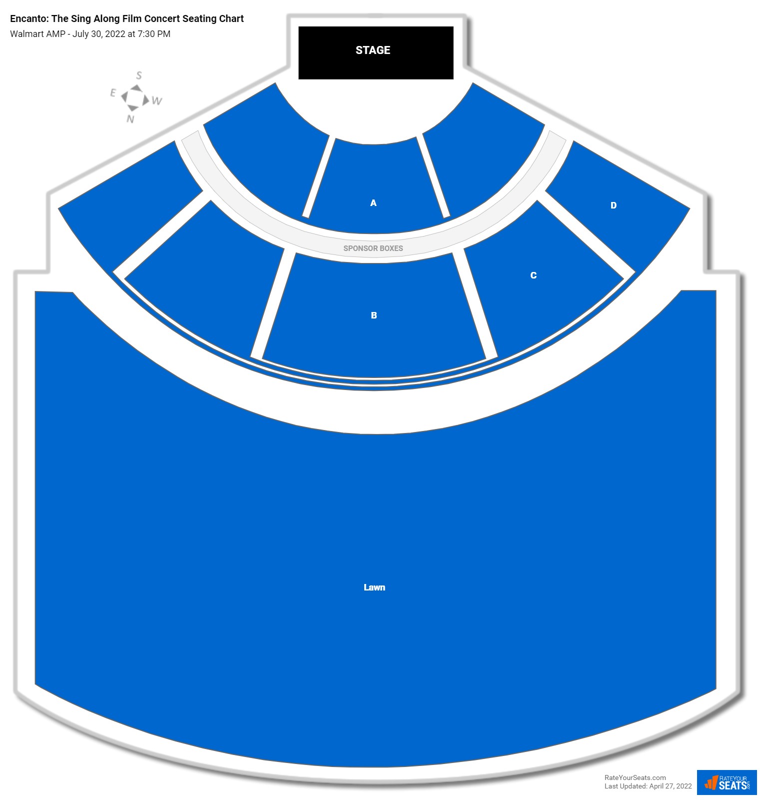 Encanto: The Sing Along Film Concert seating chart Walmart AMP
