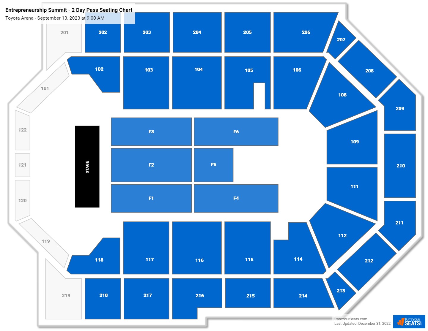 Entrepreneurship Summit - 2 Day Pass seating chart Toyota Arena