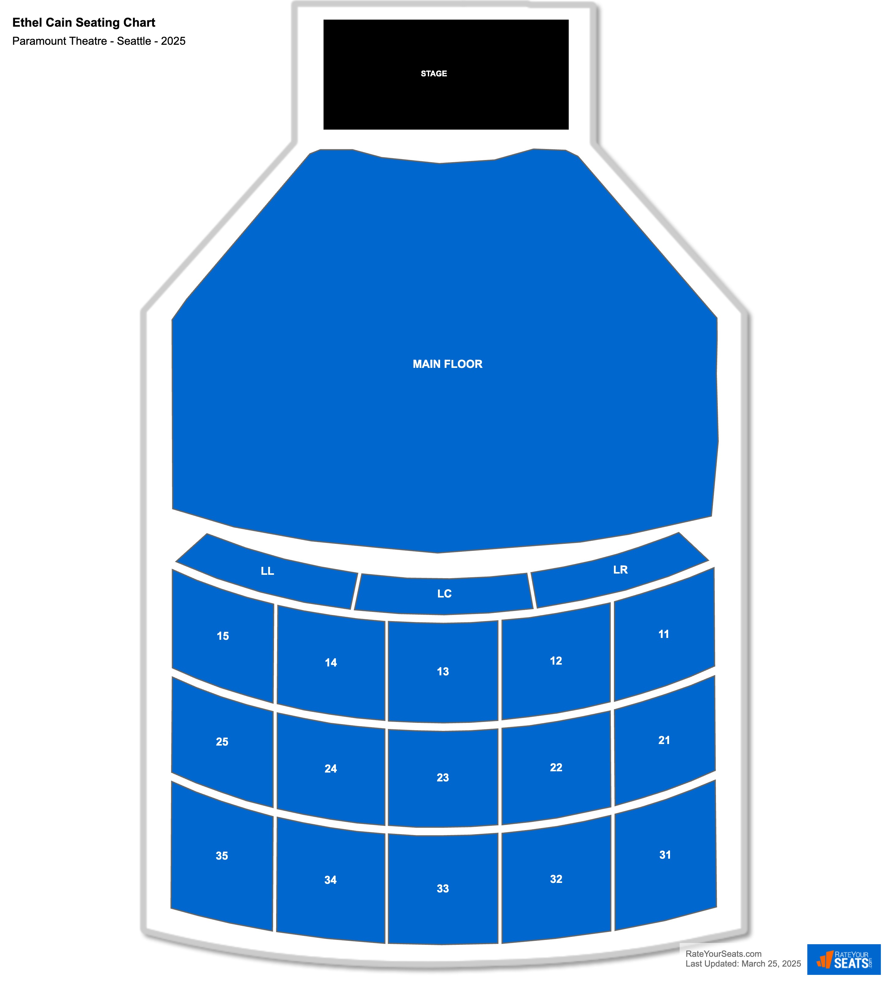 Ethel Cain seating chart Paramount Theatre - Seattle