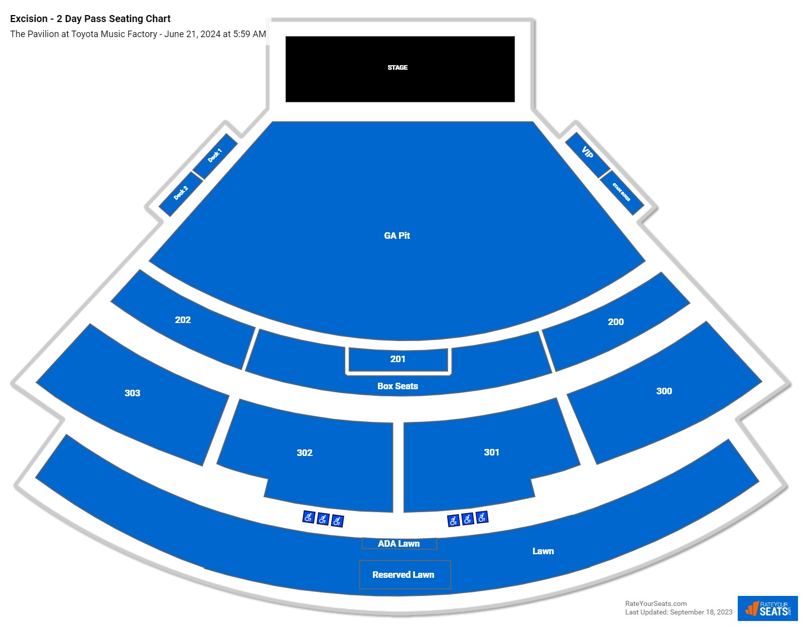 Excision - 2 Day Pass seating chart The Pavilion at Toyota Music Factory