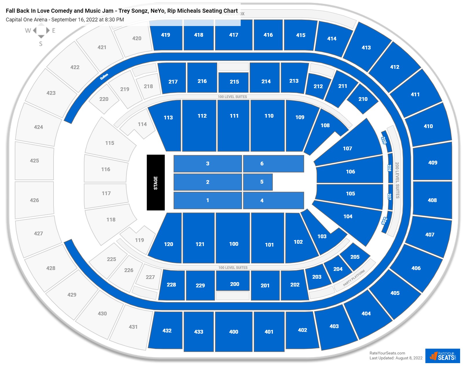 Fall Back In Love Comedy and Music Jam - Trey Songz, NeYo, Rip Micheals seating chart Capital One Arena