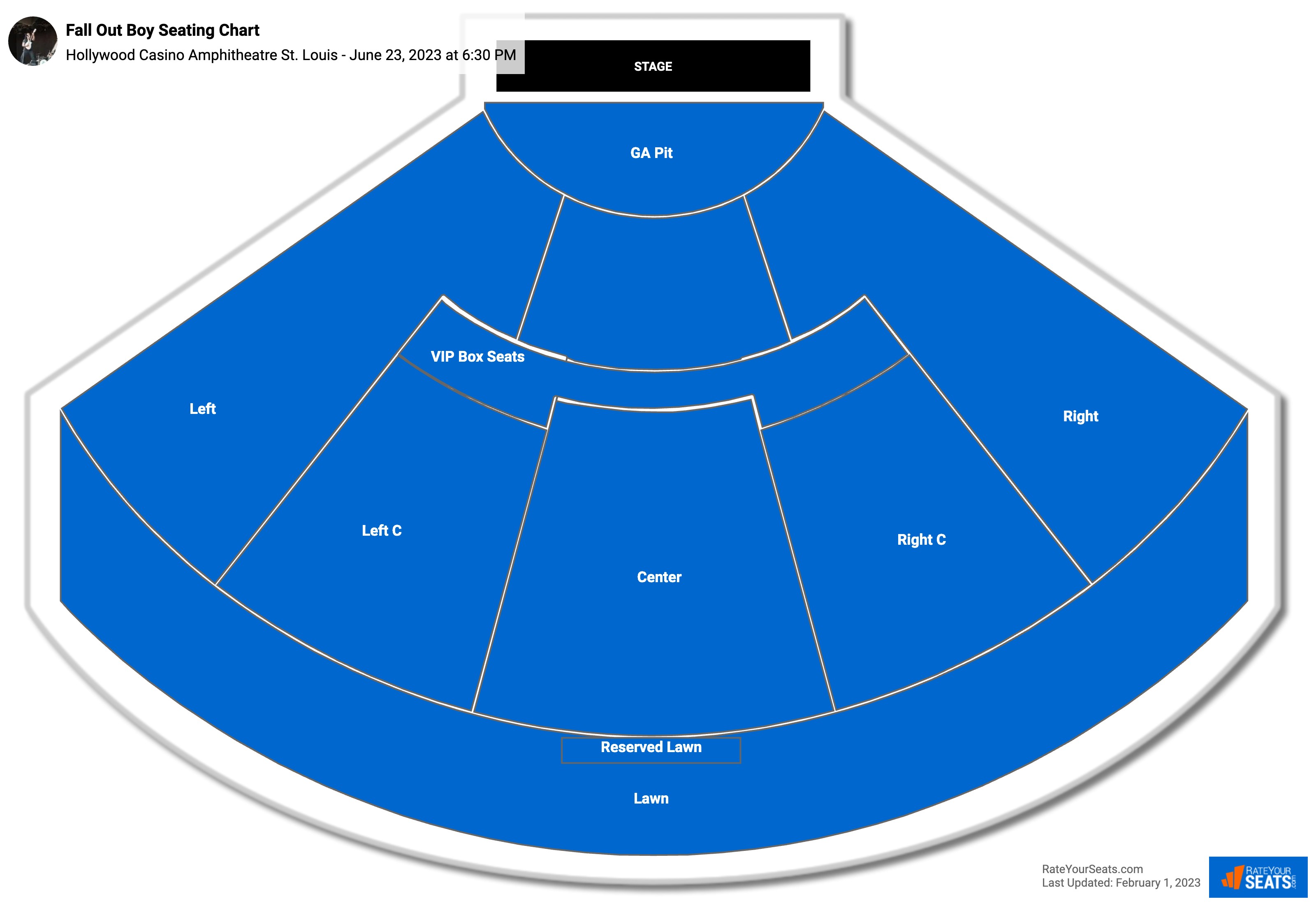 Fall Out Boy seating chart Hollywood Casino Amphitheatre St. Louis
