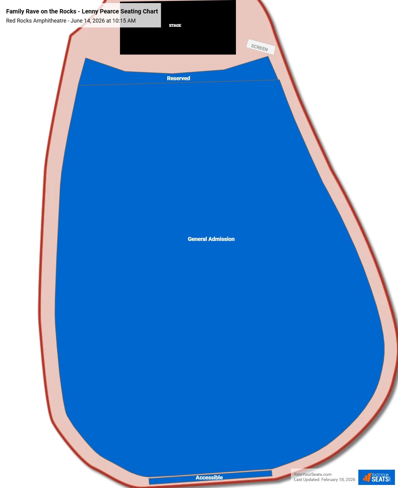 Family Rave on the Rocks - Lenny Pearce seating chart Red Rocks Amphitheatre