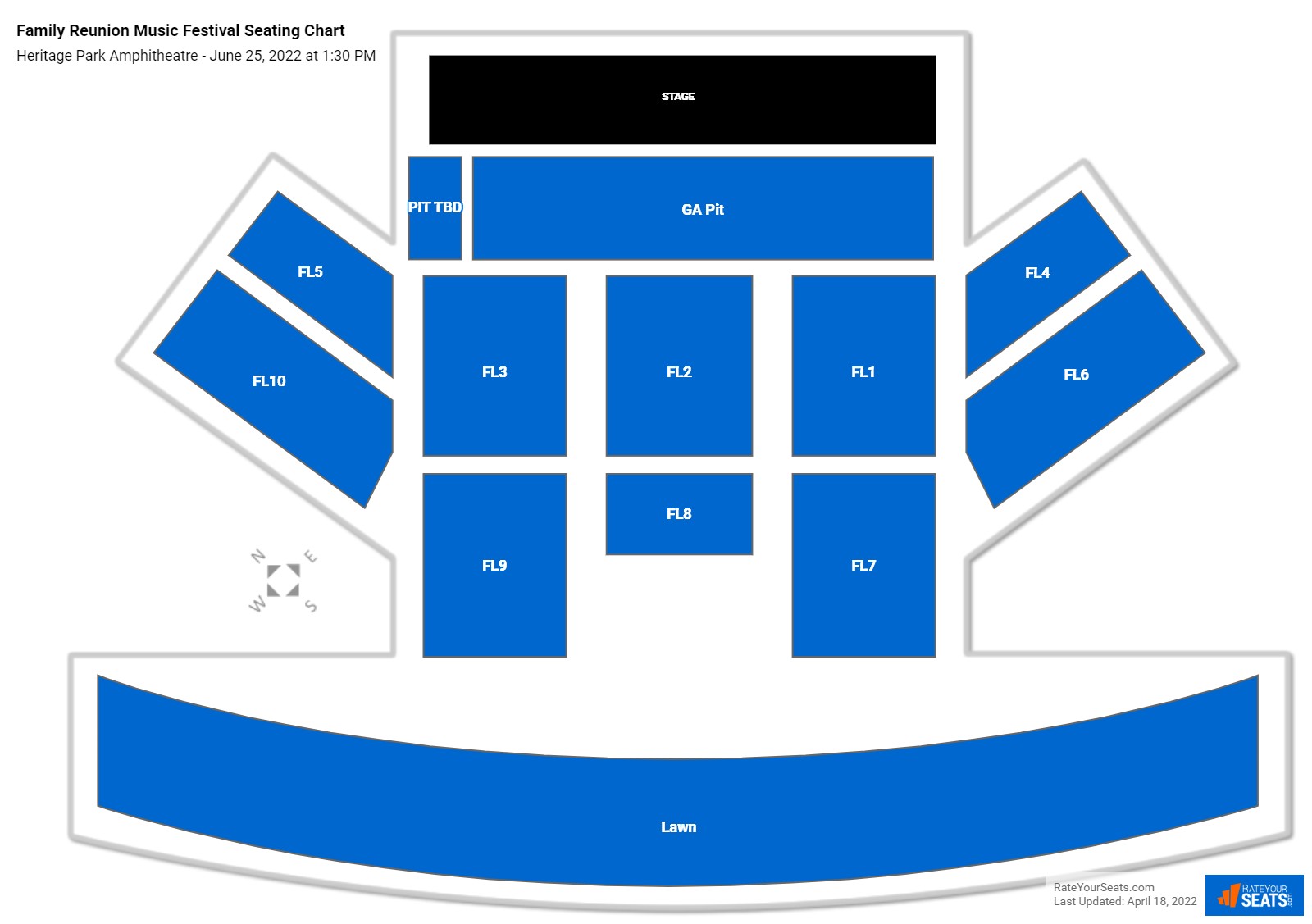 Family Reunion Music Festival seating chart Heritage Park Amphitheatre