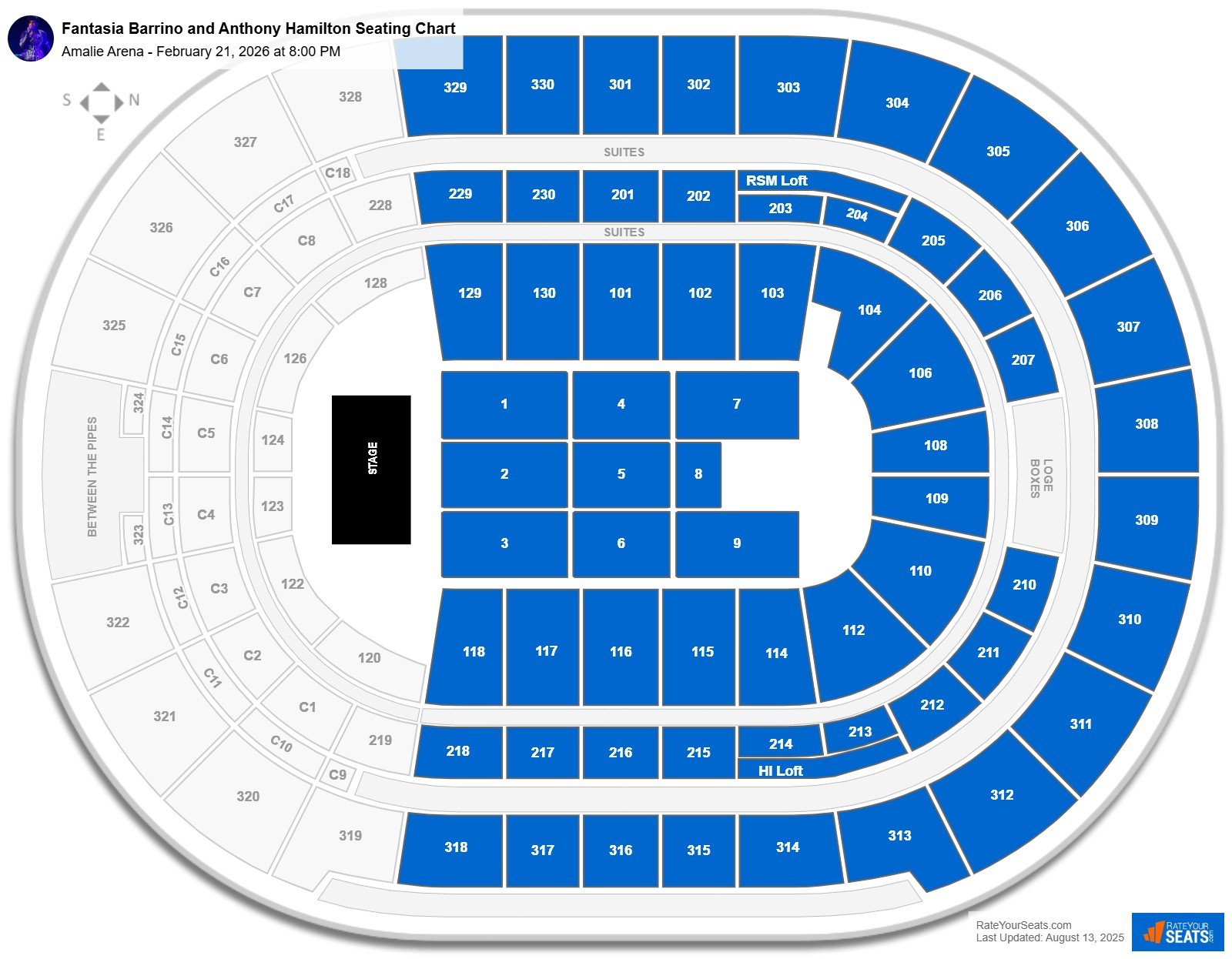 Fantasia Barrino and Anthony Hamilton seating chart Benchmark International Arena