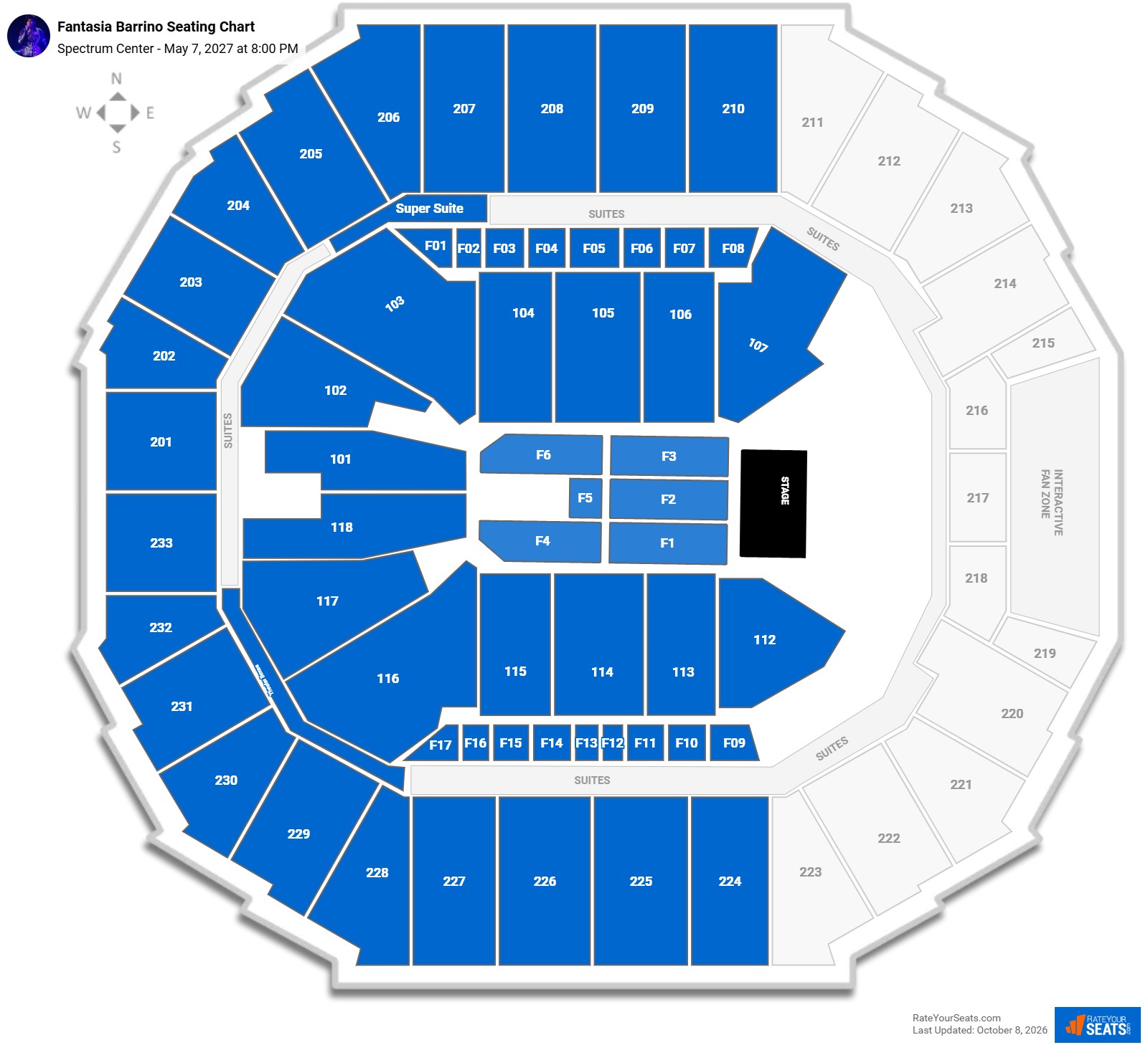Fantasia Barrino Seating Chart at Spectrum Center