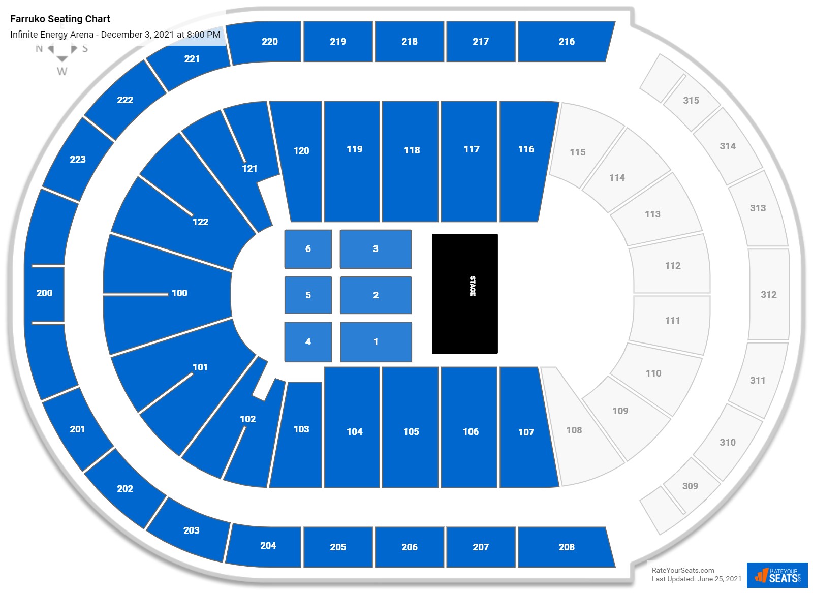 Farruko seating chart Infinite Energy Arena