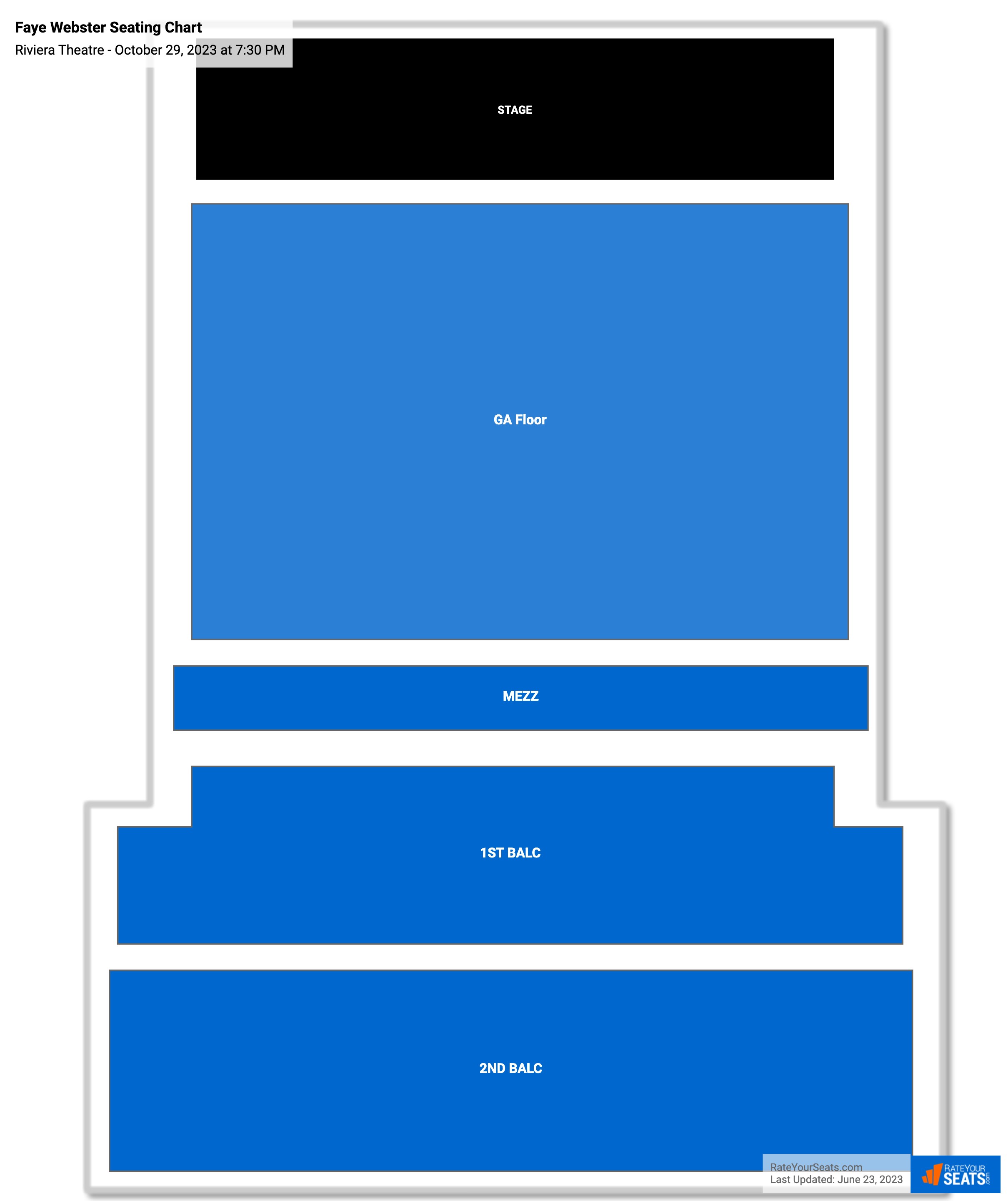 Faye Webster seating chart Riviera Theatre