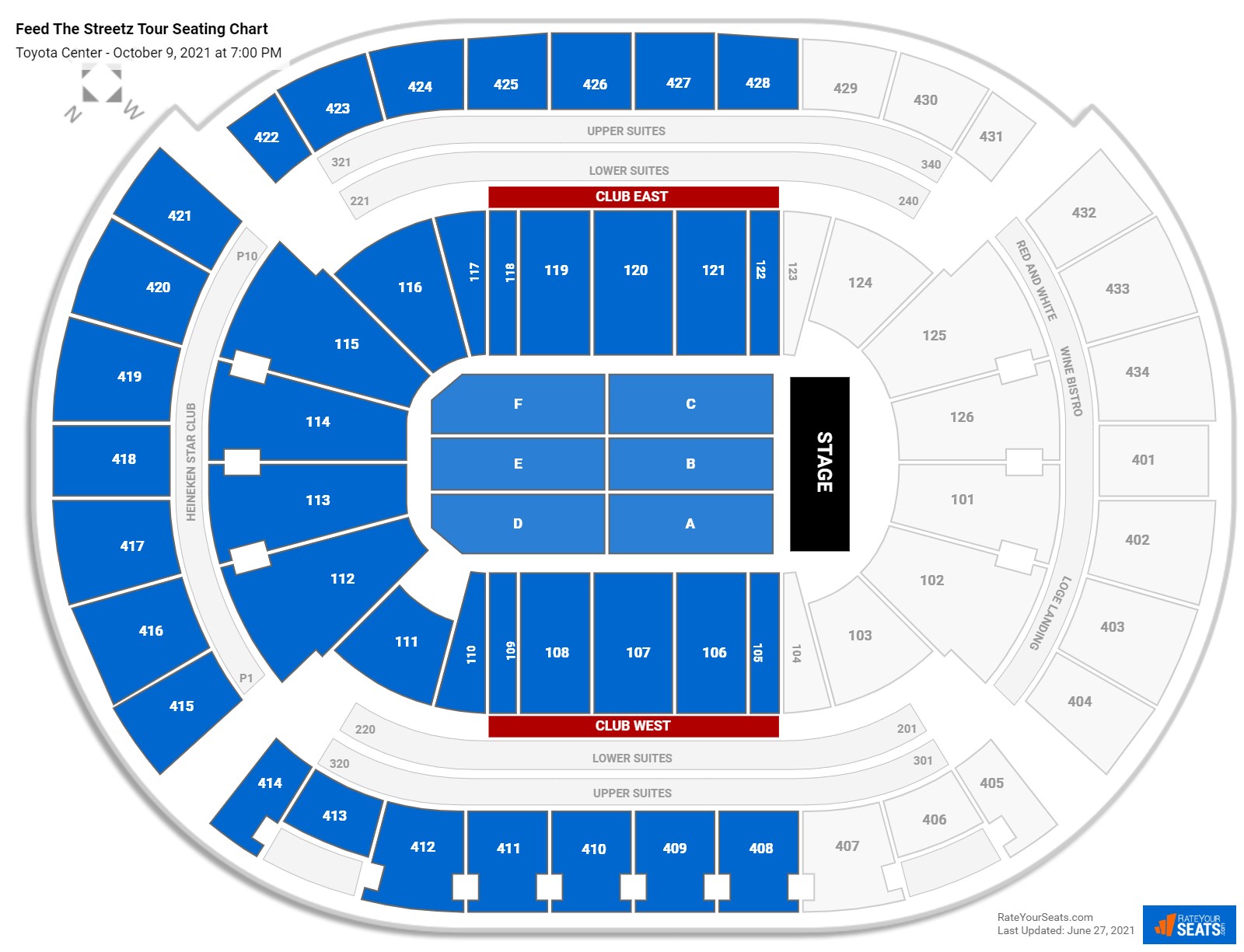 Feed The Streetz Tour seating chart Toyota Center