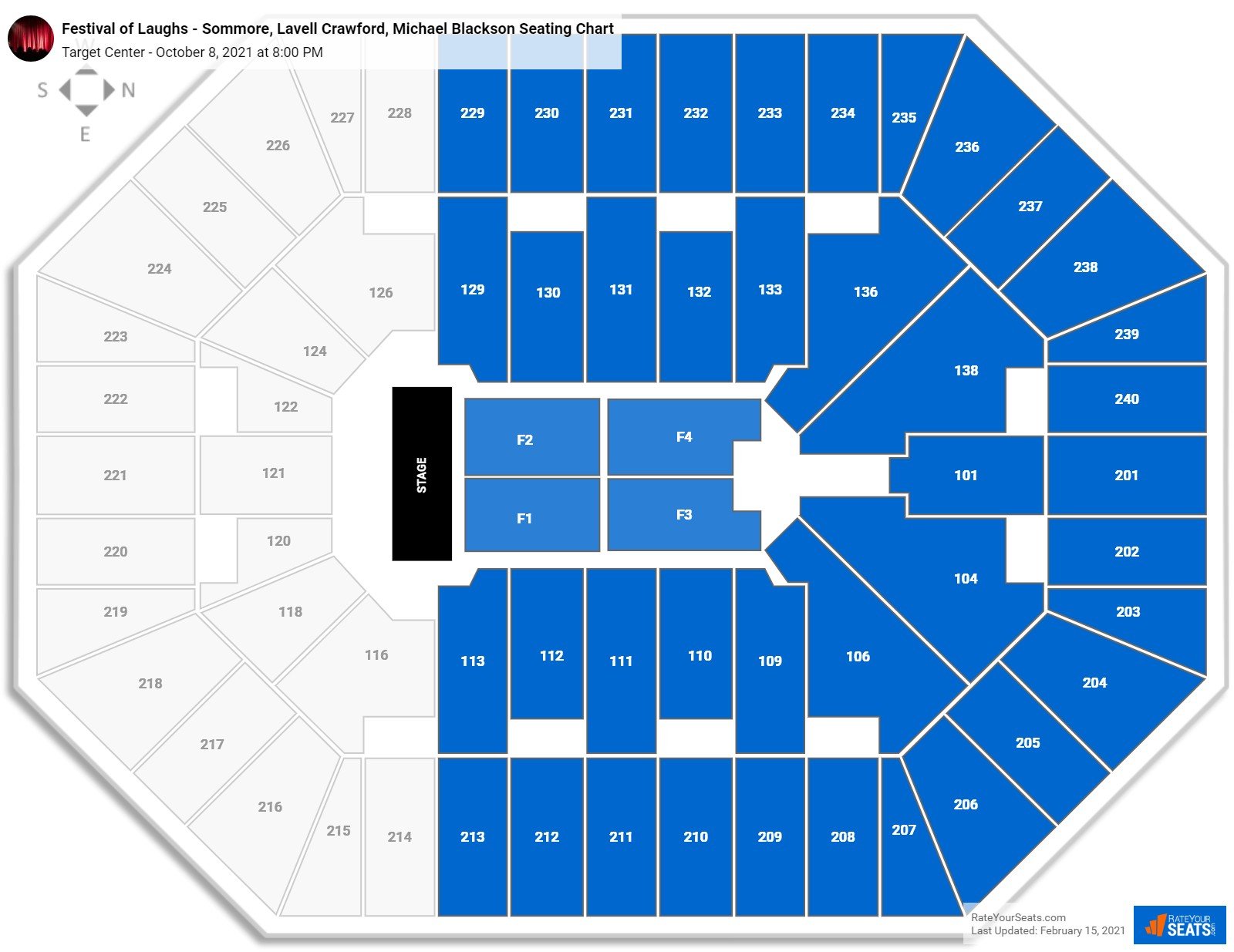 Festival of Laughs - Sommore, Lavell Crawford, Michael Blackson seating chart Target Center