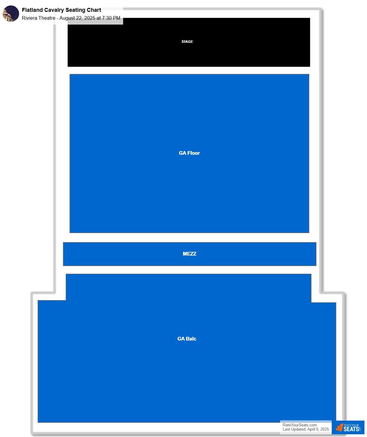 Flatland Cavalry seating chart Riviera Theatre