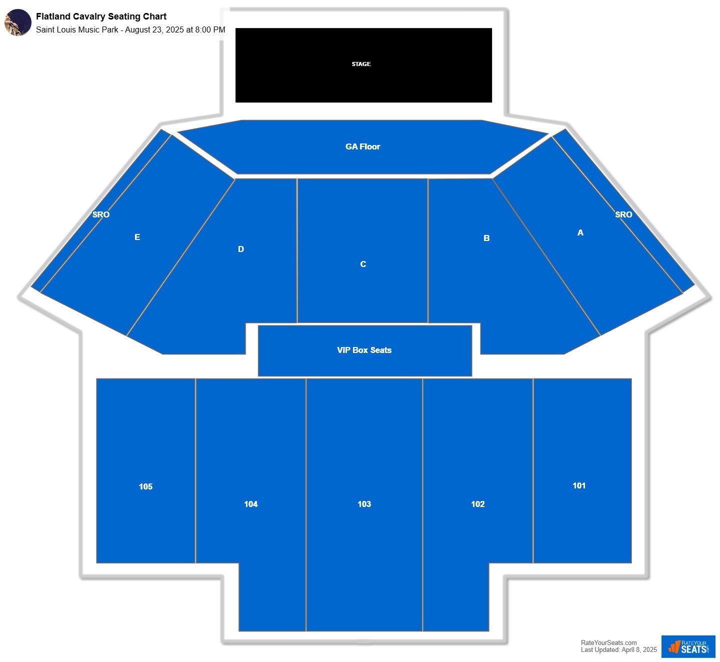 Flatland Cavalry seating chart Saint Louis Music Park