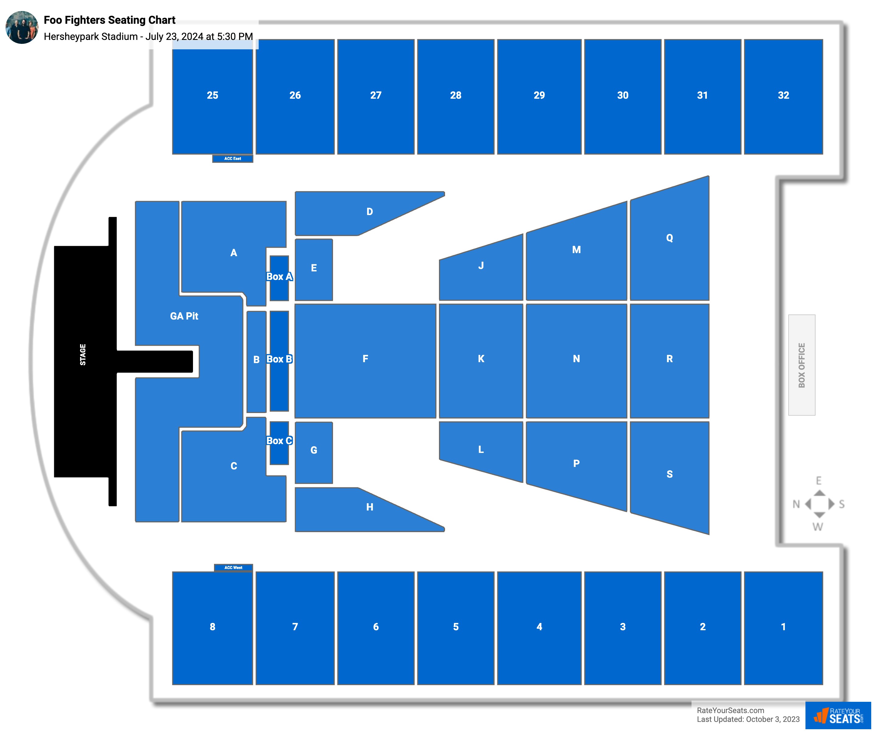 Hersheypark Stadium Seating Chart