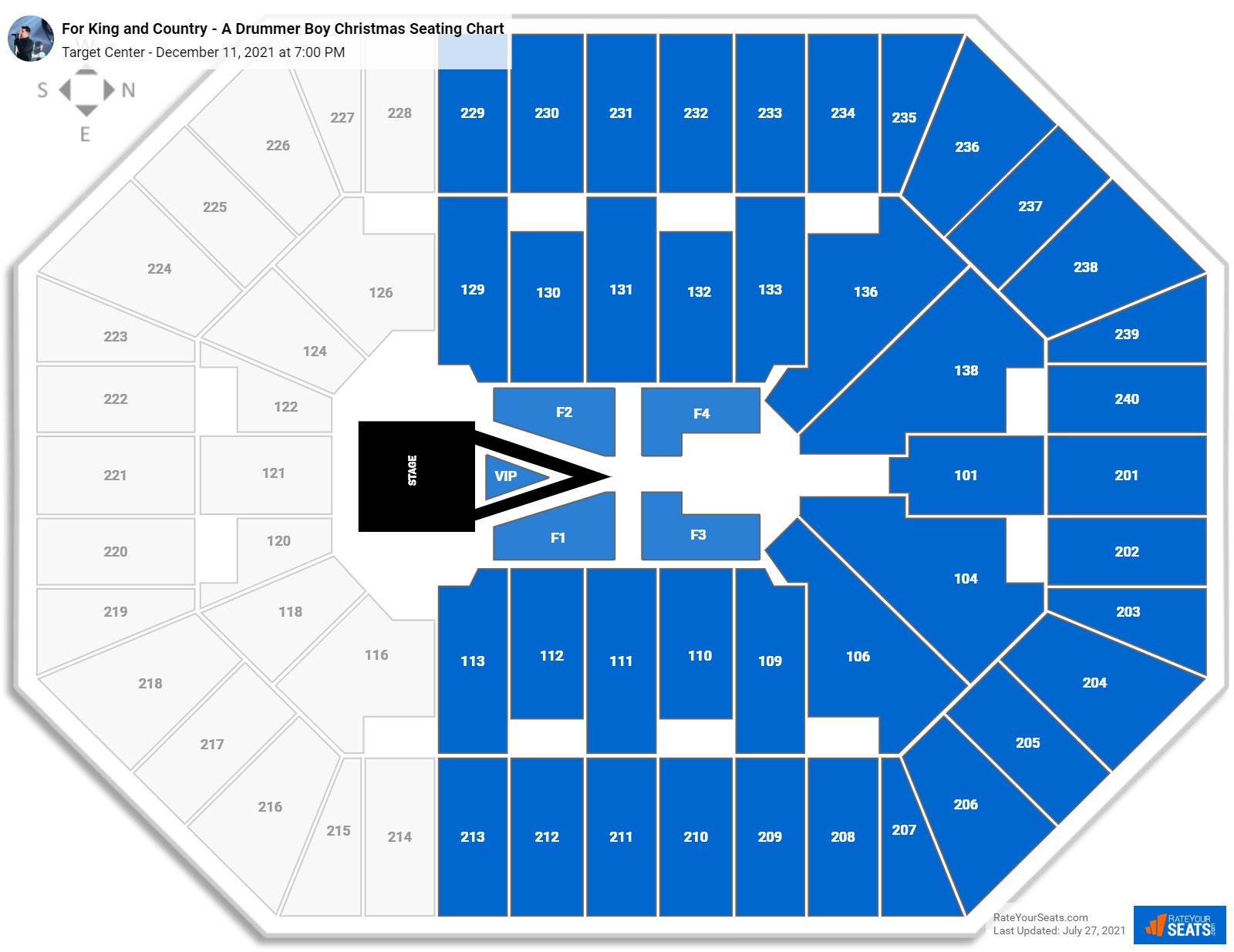 For King and Country - A Drummer Boy Christmas seating chart Target Center