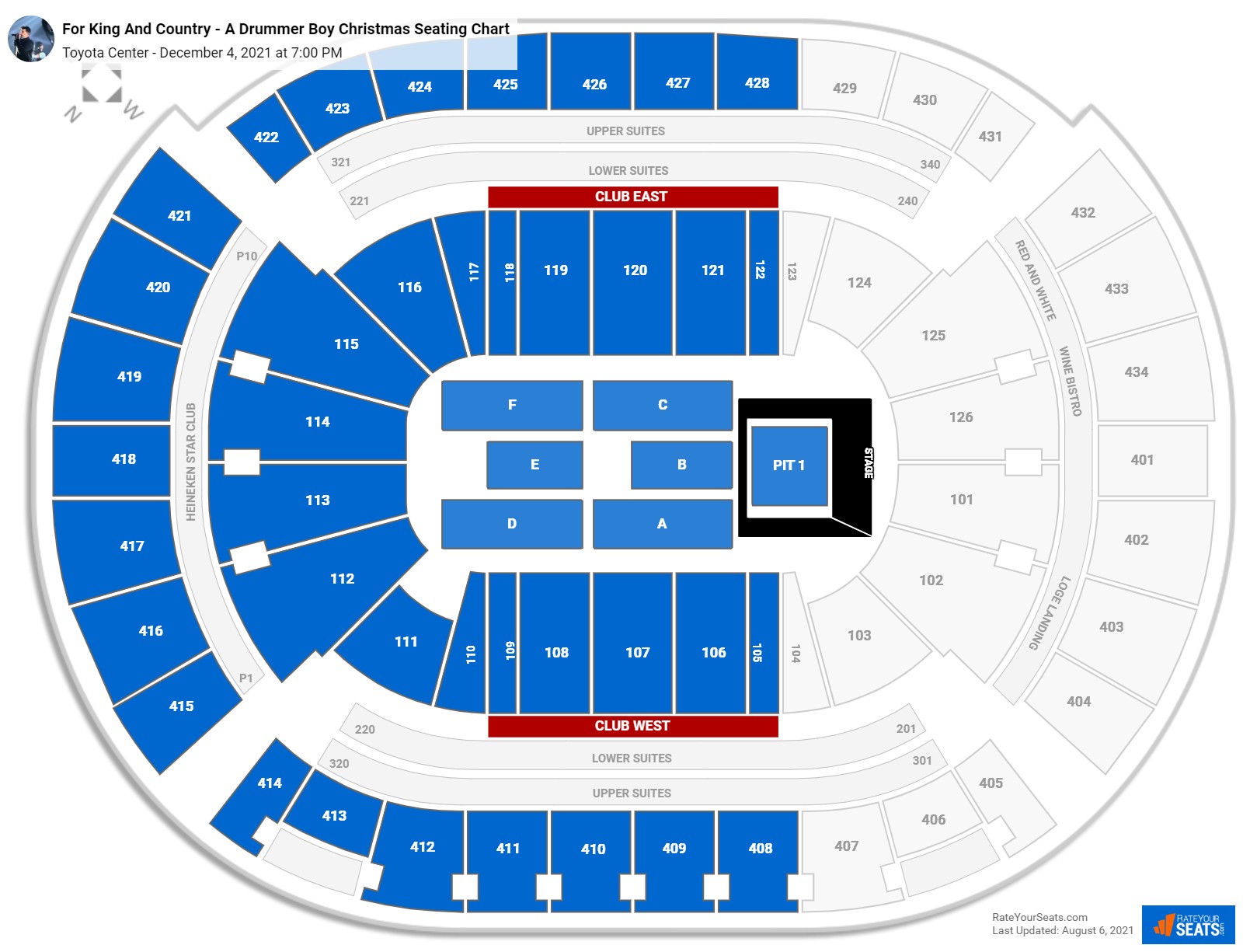 For King And Country - A Drummer Boy Christmas seating chart Toyota Center