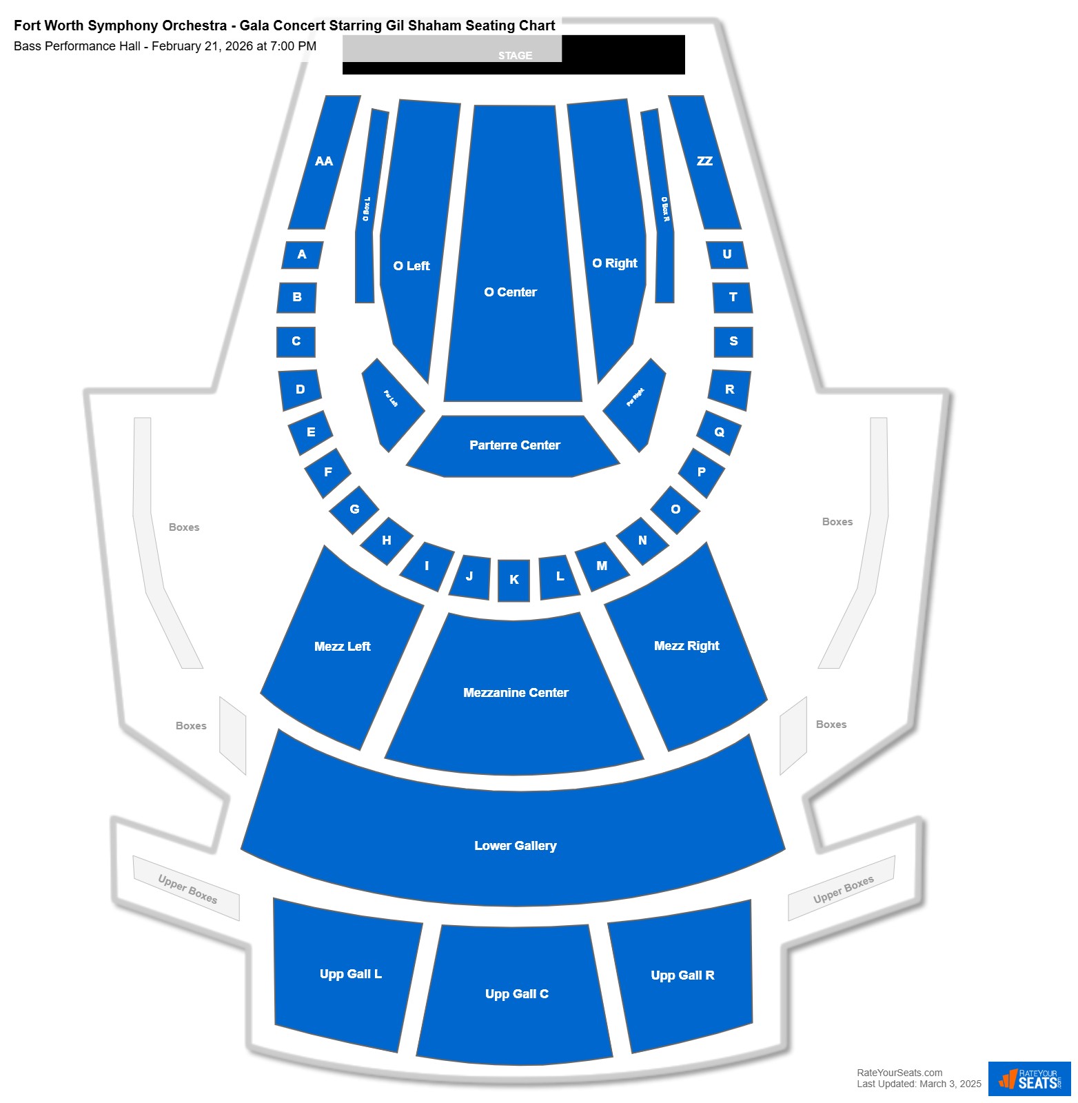 Fort Worth Symphony Orchestra - Gala Concert Starring Gil Shaham seating chart Bass Performance Hall
