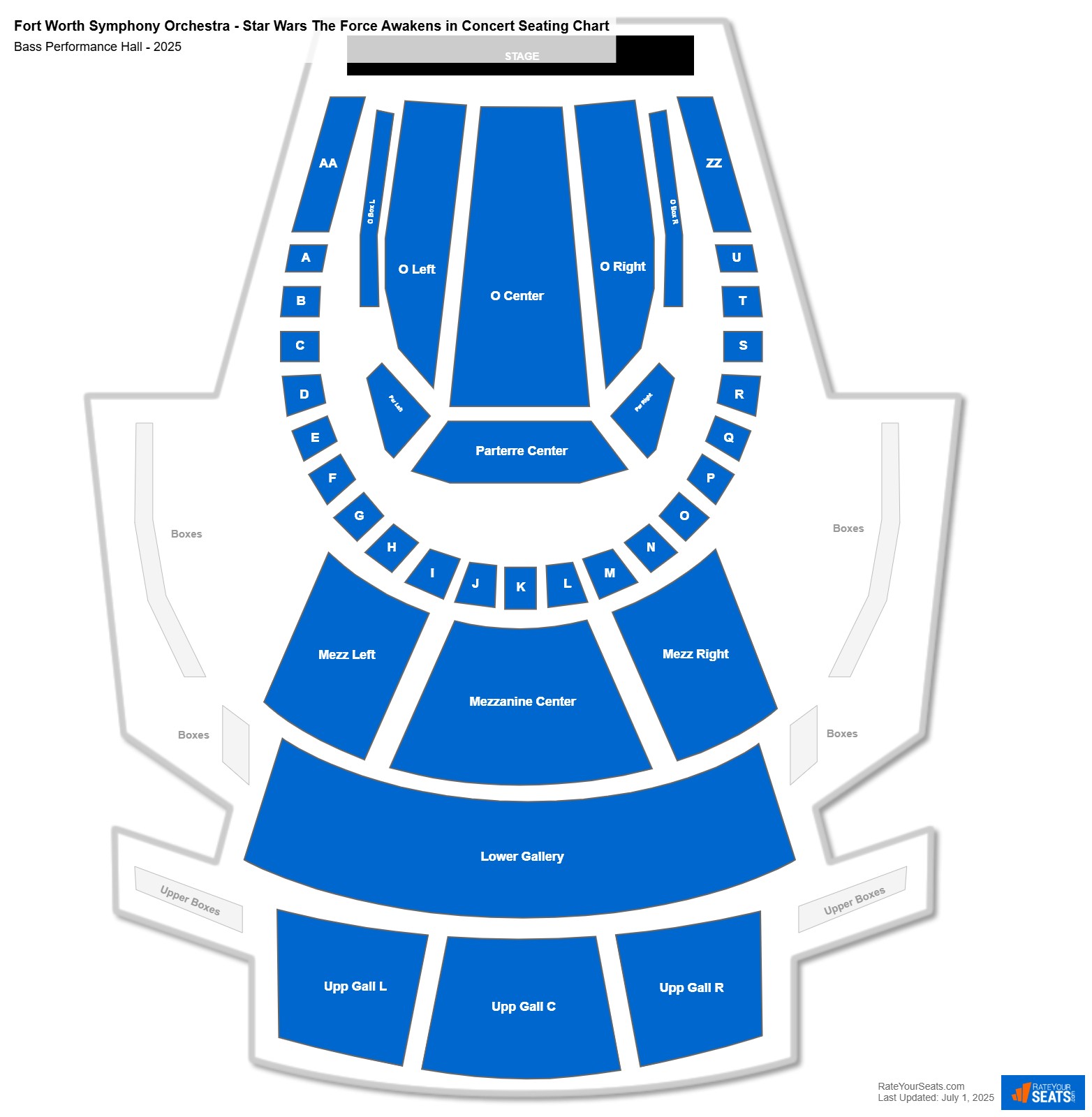 Fort Worth Symphony Orchestra - Star Wars The Force Awakens in Concert seating chart Bass Performance Hall
