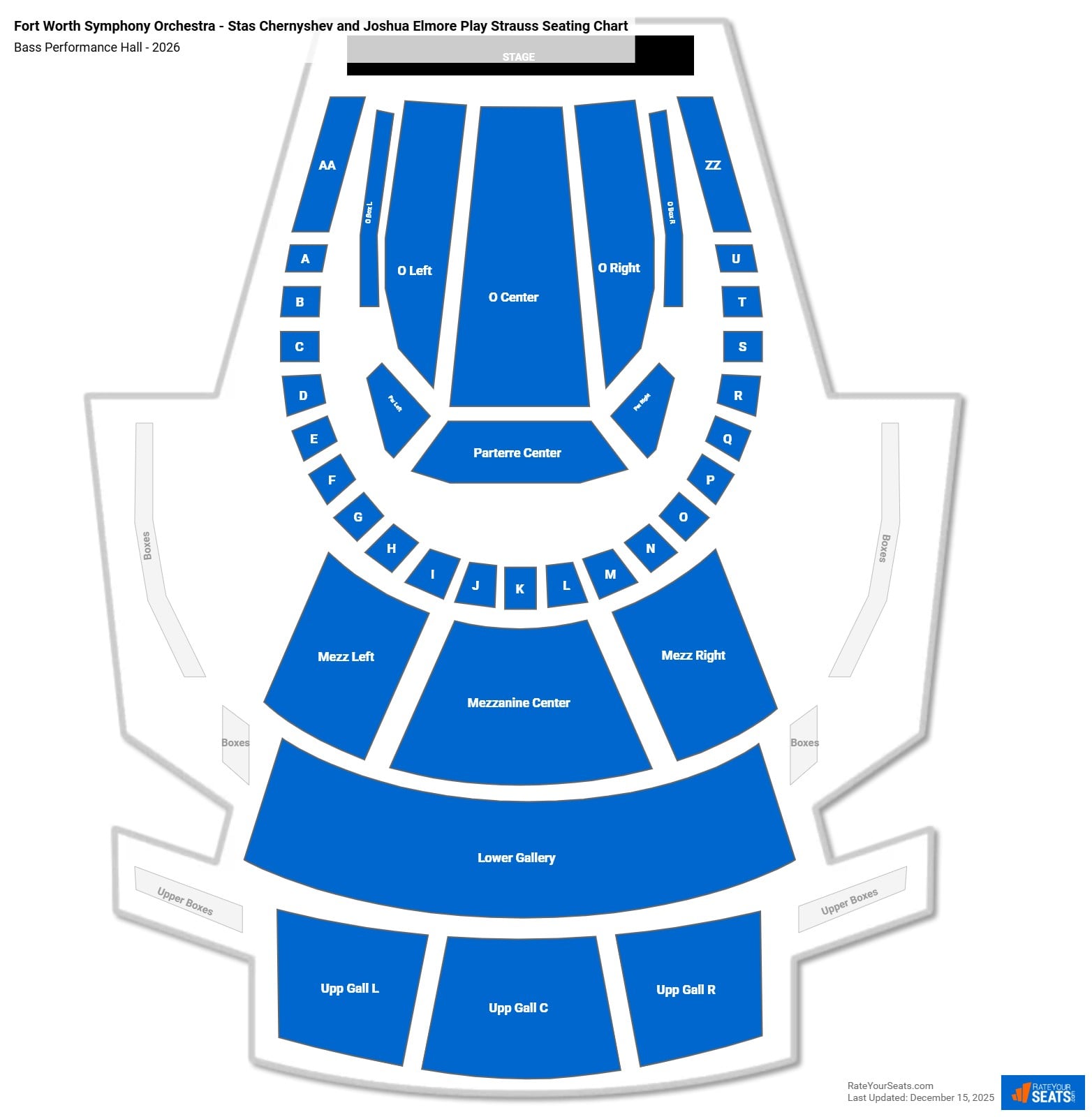 Fort Worth Symphony Orchestra - Stas Chernyshev and Joshua Elmore Play Strauss seating chart Bass Performance Hall