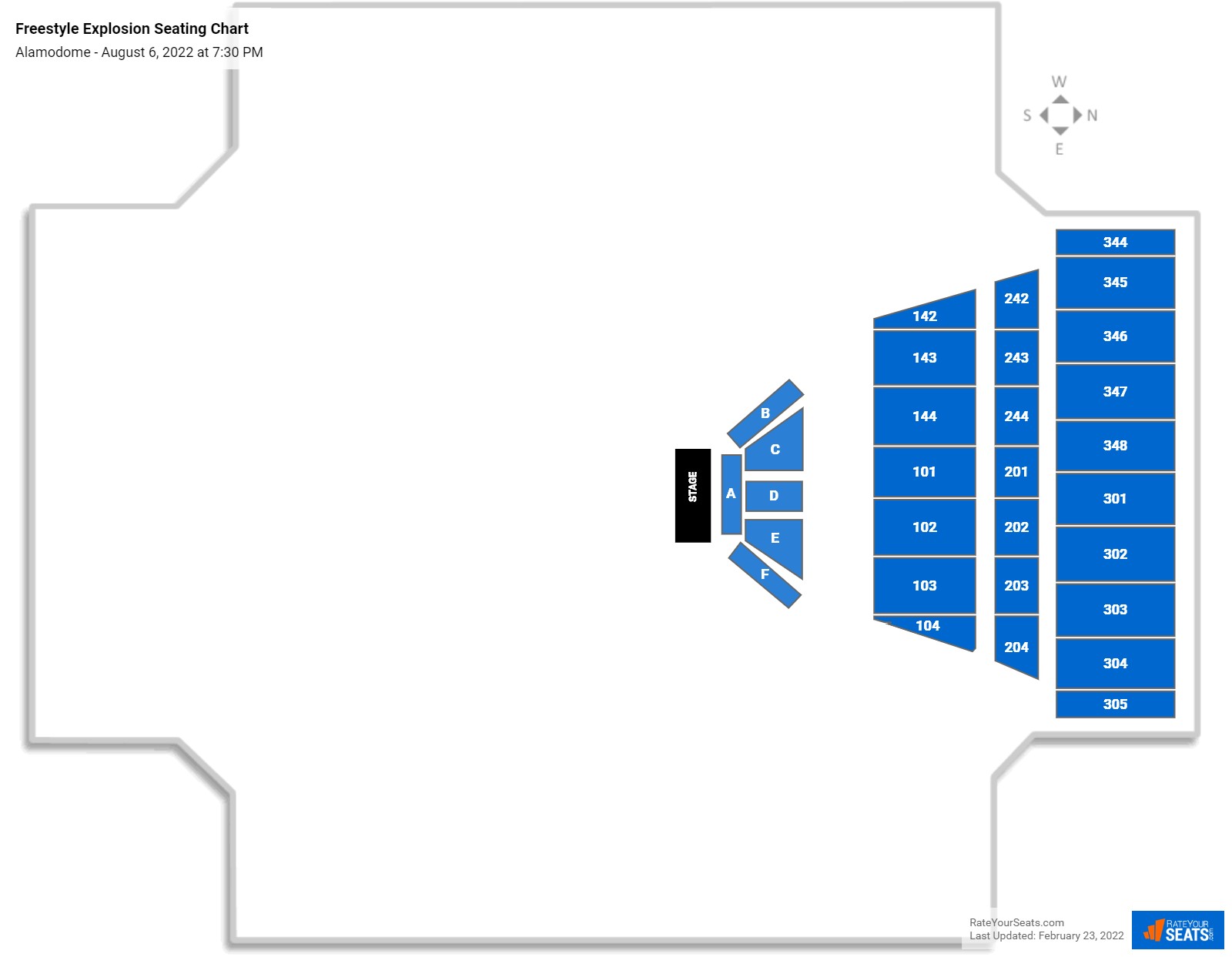 Freestyle Explosion seating chart Alamodome