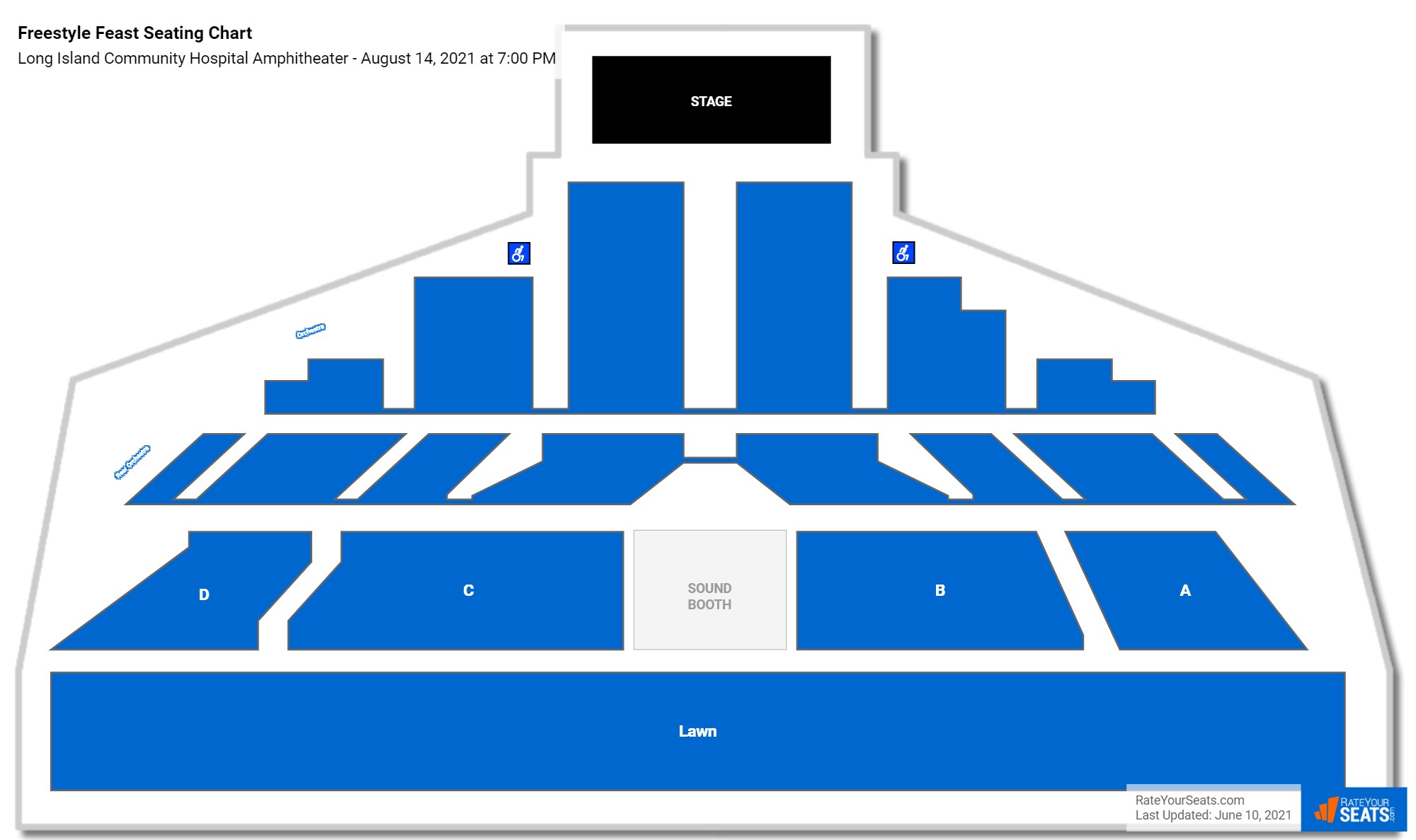 Freestyle Feast seating chart Long Island Community Hospital Amphitheater