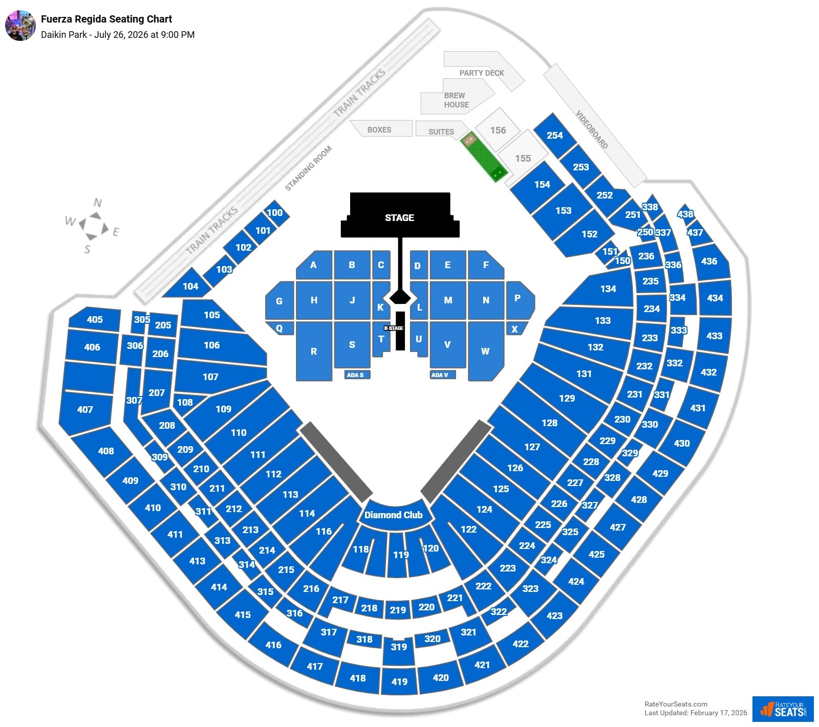 Fuerza Regida seating chart Daikin Park